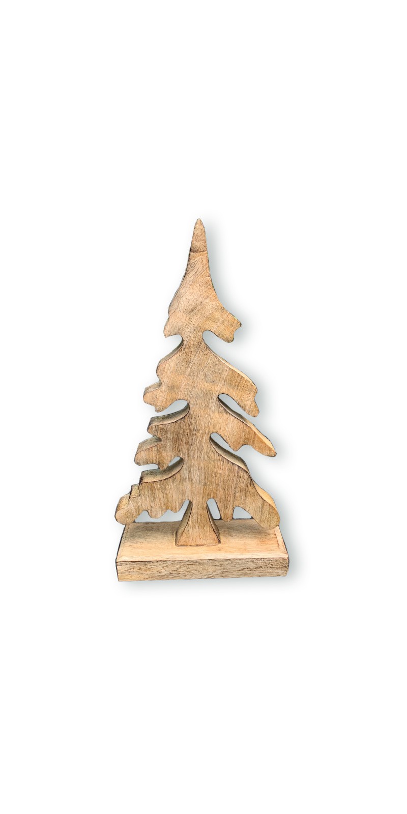 Aufsteller 'Tanne' aus Mangoholz, natur, H 33 cm, B 16 cm, T 6,5 cm
