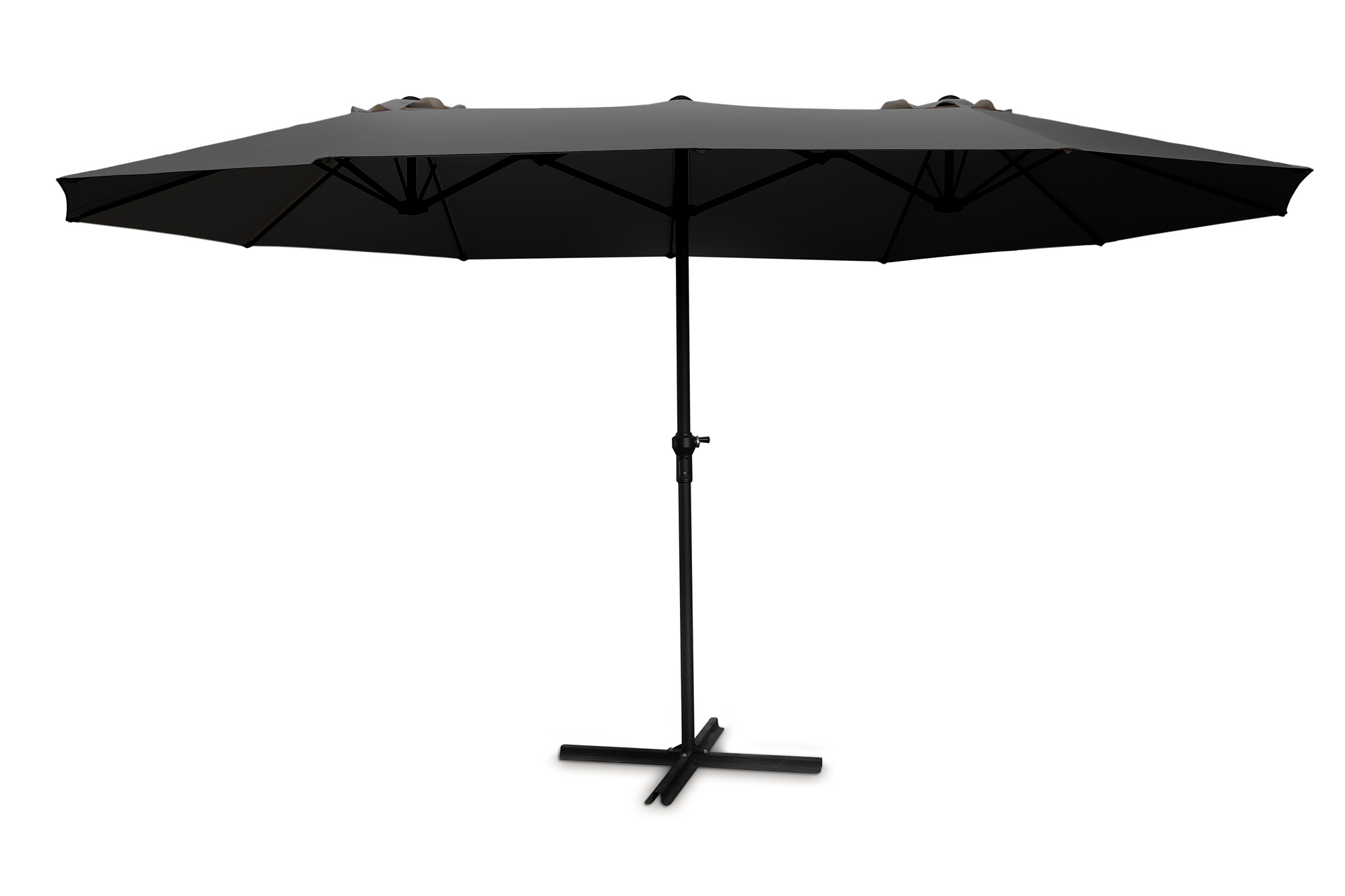 Sonnenschirm 'Twinderson' dunkelgrau, B 450 cm, L 270 cm, H 245 cm