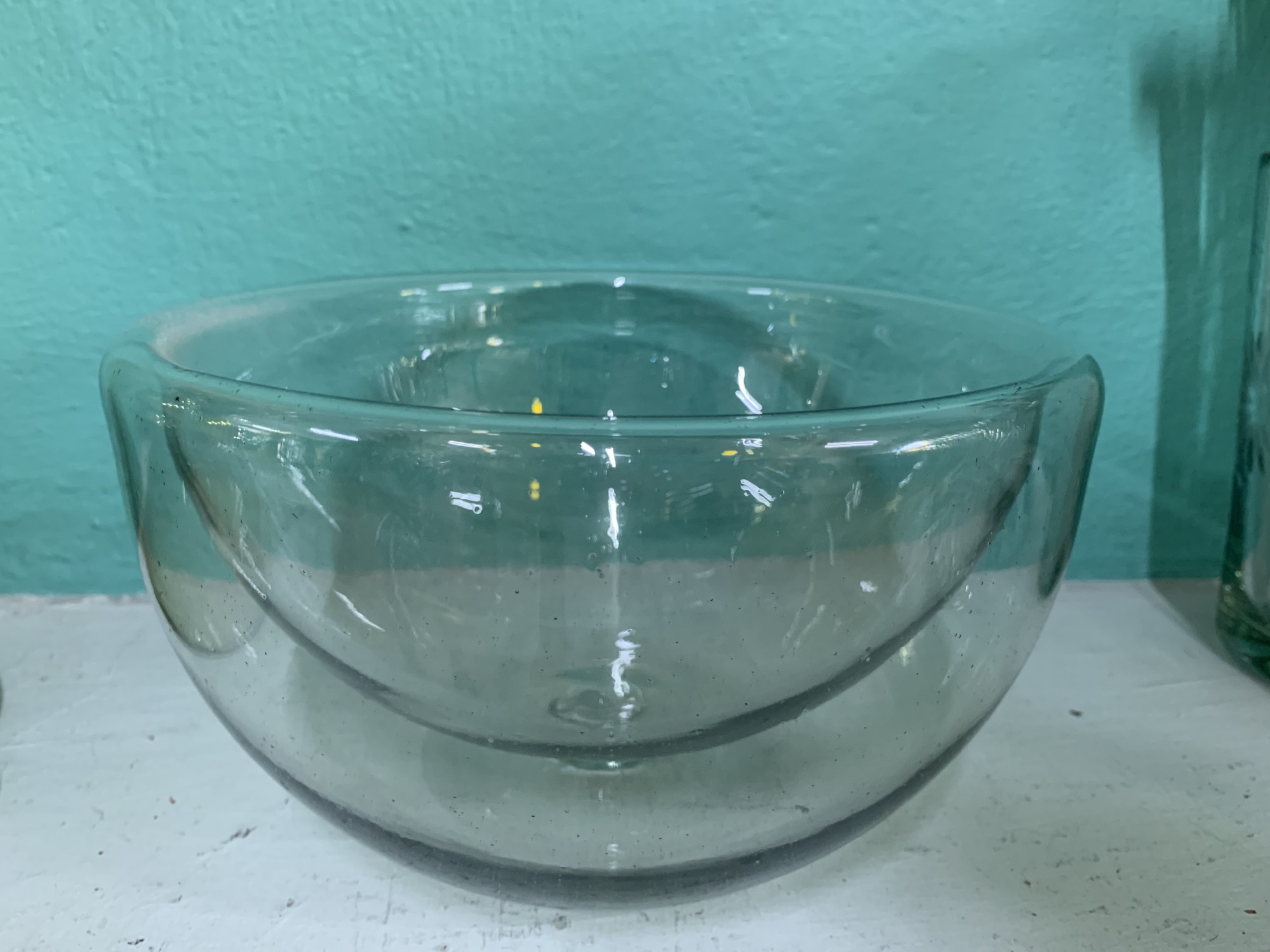 Glasschale doppelwandig, transparent, Ø 20 cm, H 12 cm