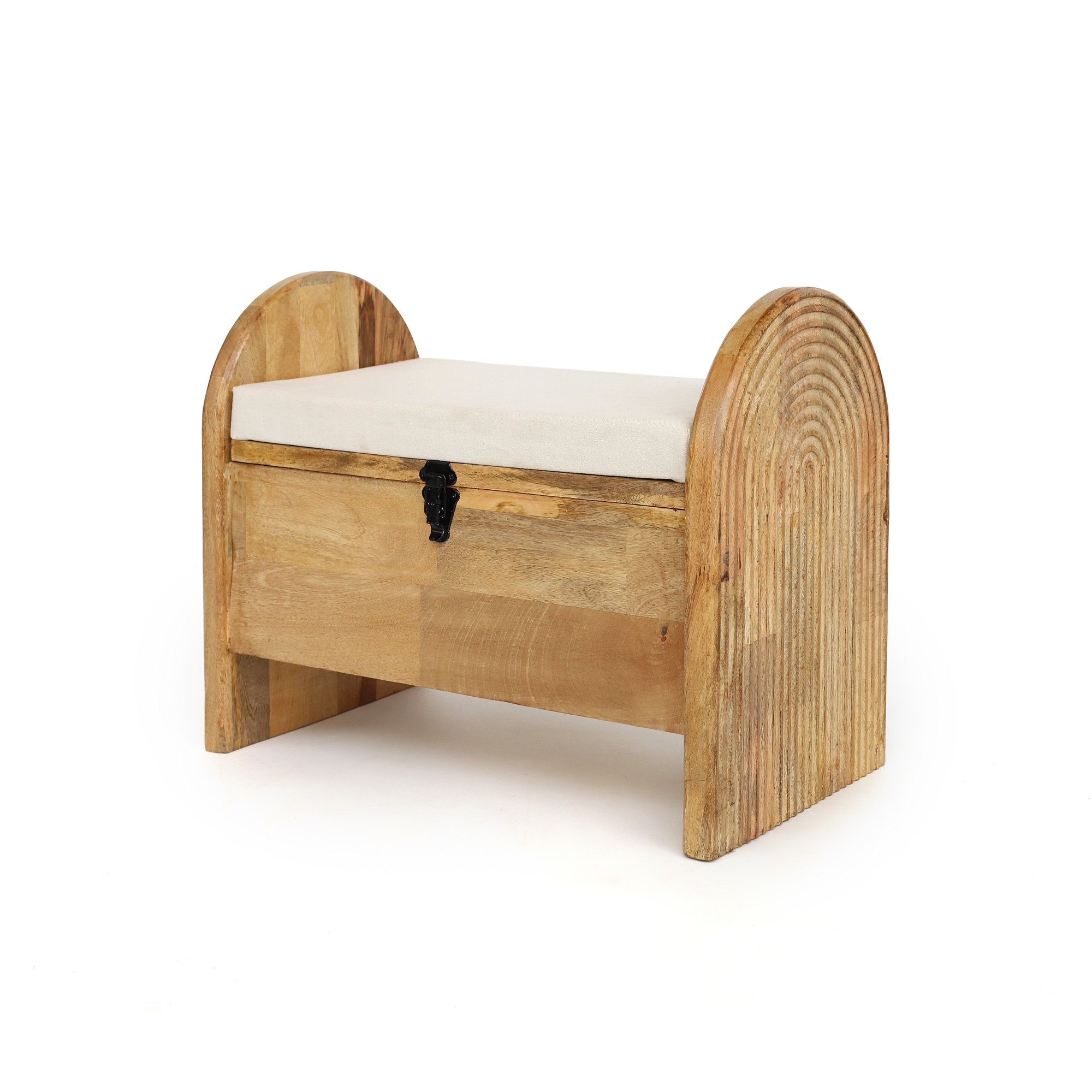 Sitztruhe 'Carlson' mit Kissen, Mangoholz, B 64 cm, H 50 cm, L 35 cm