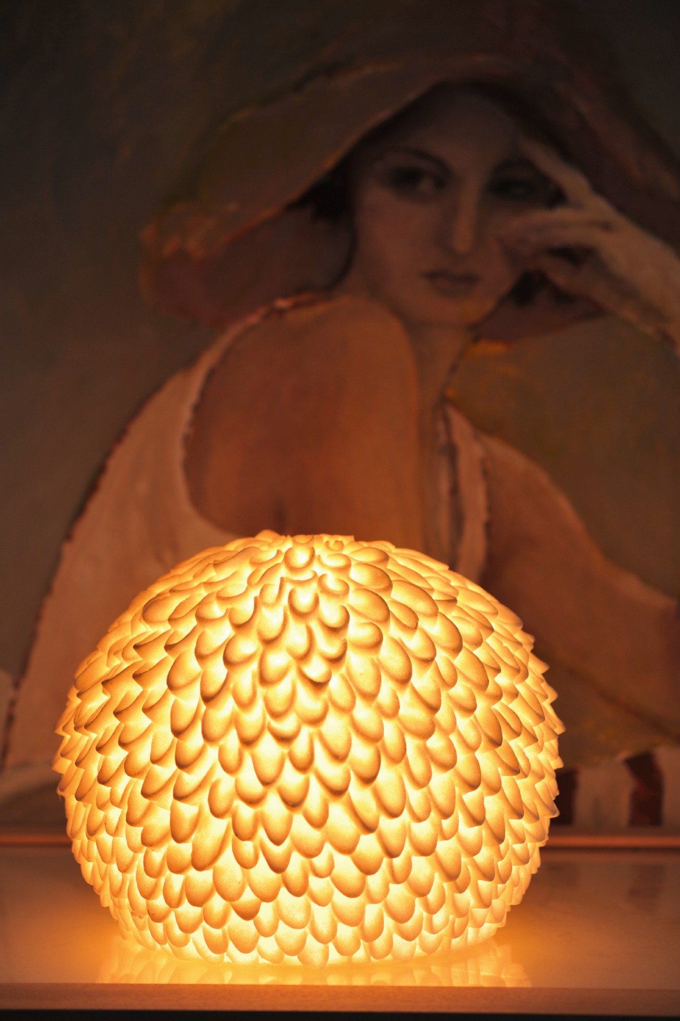 Leuchte 'Blattregen', B 32 cm, H 26 cm
