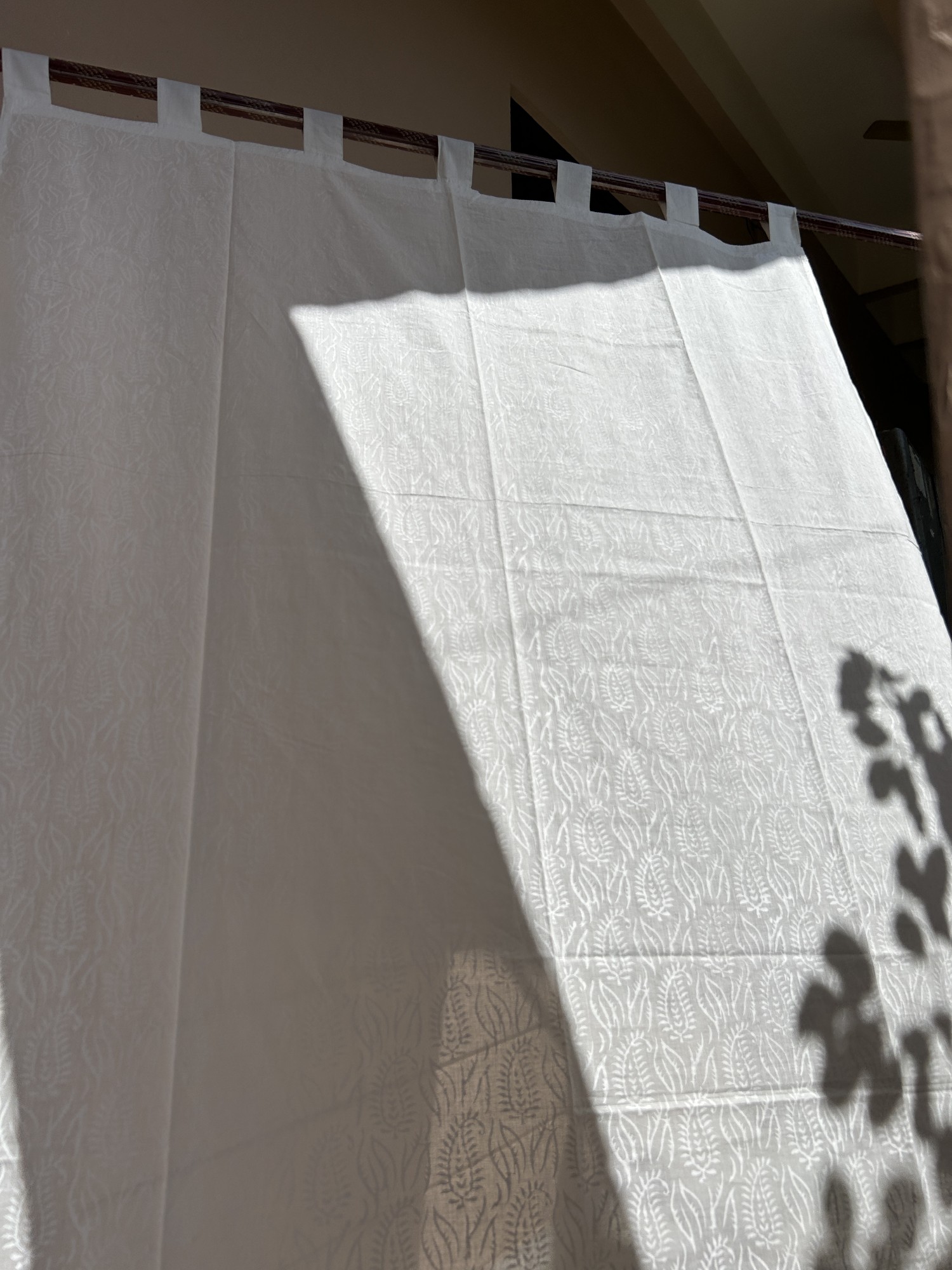 Vorhang aus Voile weiß, H 220 cm, B 110 cm