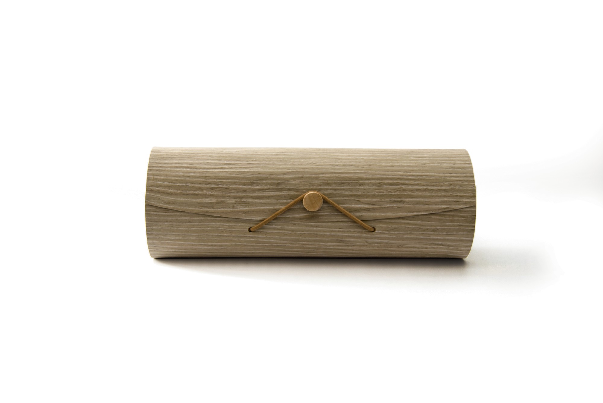 Box 'Tapiste' mit Knopfverschluss, dunkles Furnier, T 7 cm, B 25 cm, H 9 cm