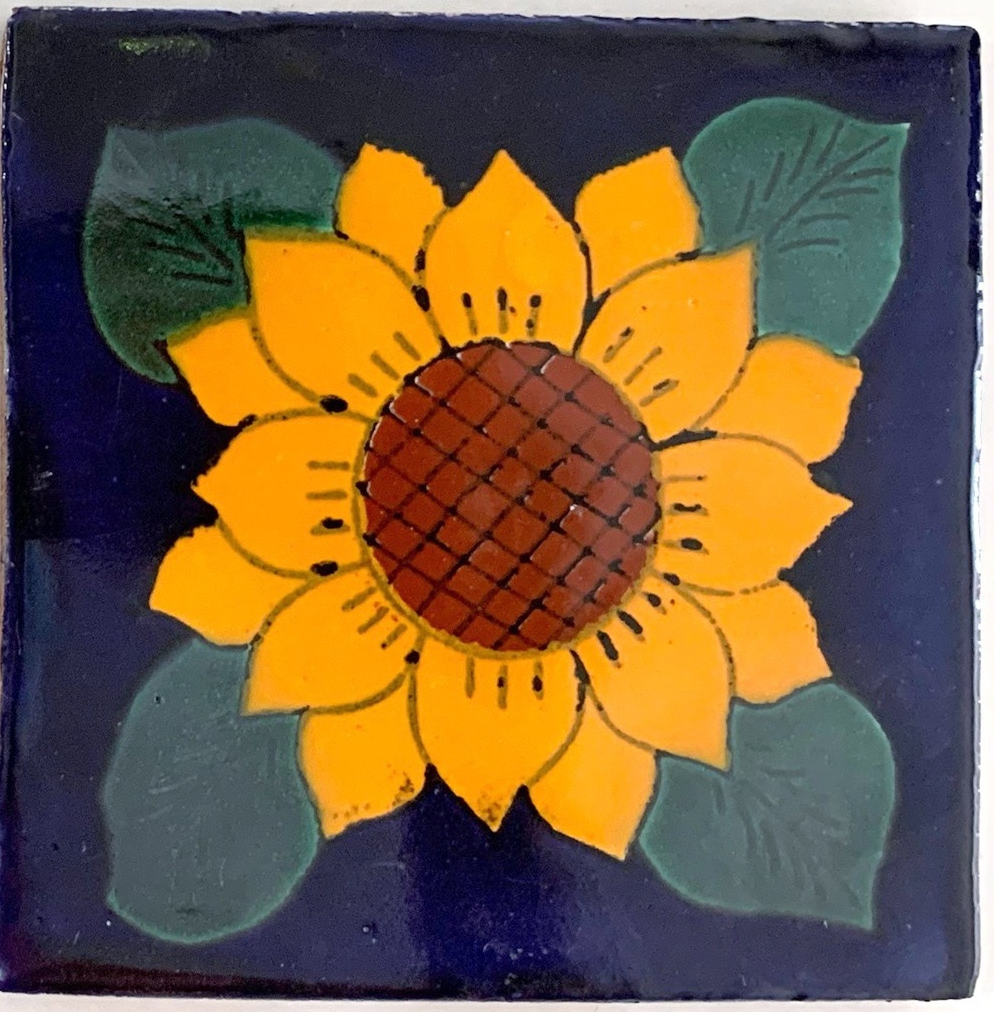 Kachel 'Girasol', multicolor, T 10 cm, B 10 cm, H 0,5 cm