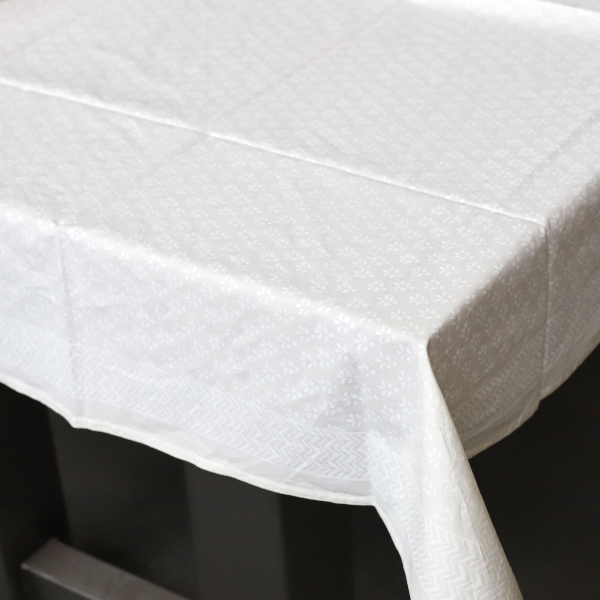 Tischdecke aus Baumwolle, weiß, B 220 cm, L 150 cm