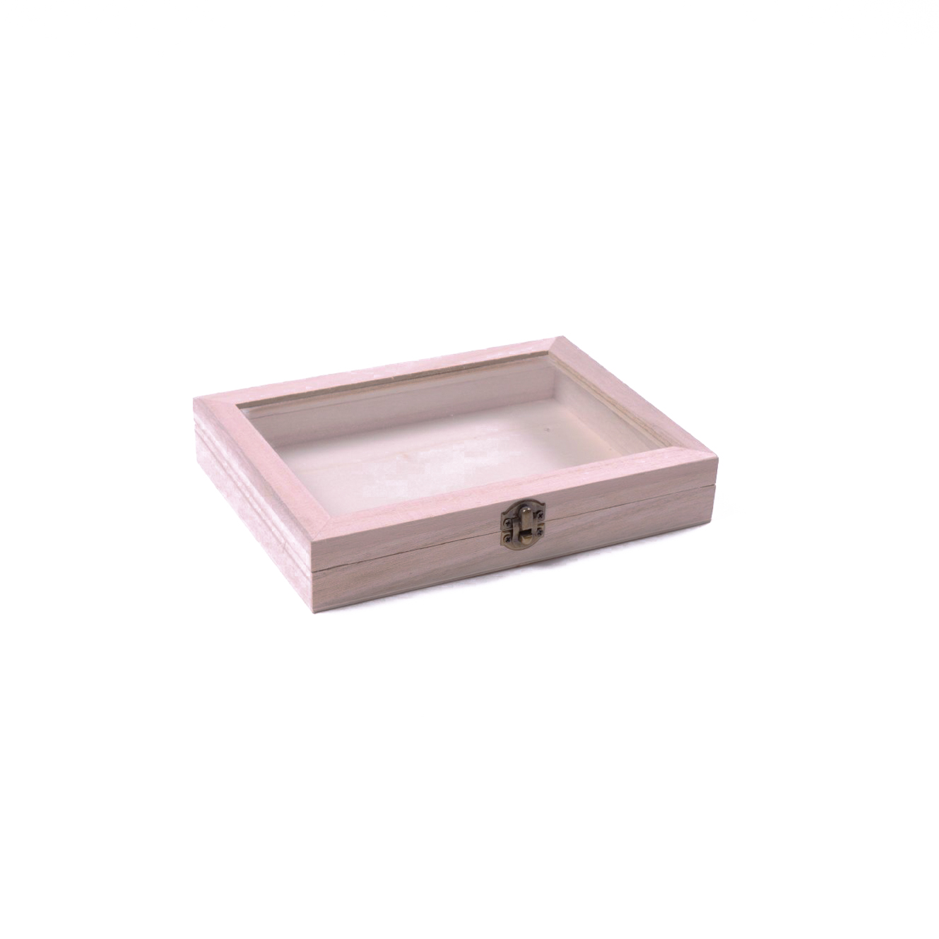 Box 'Scatola' mit Glasdeckel in Größe S, natur, L 19 cm, B 13,5 cm, H 3 cm