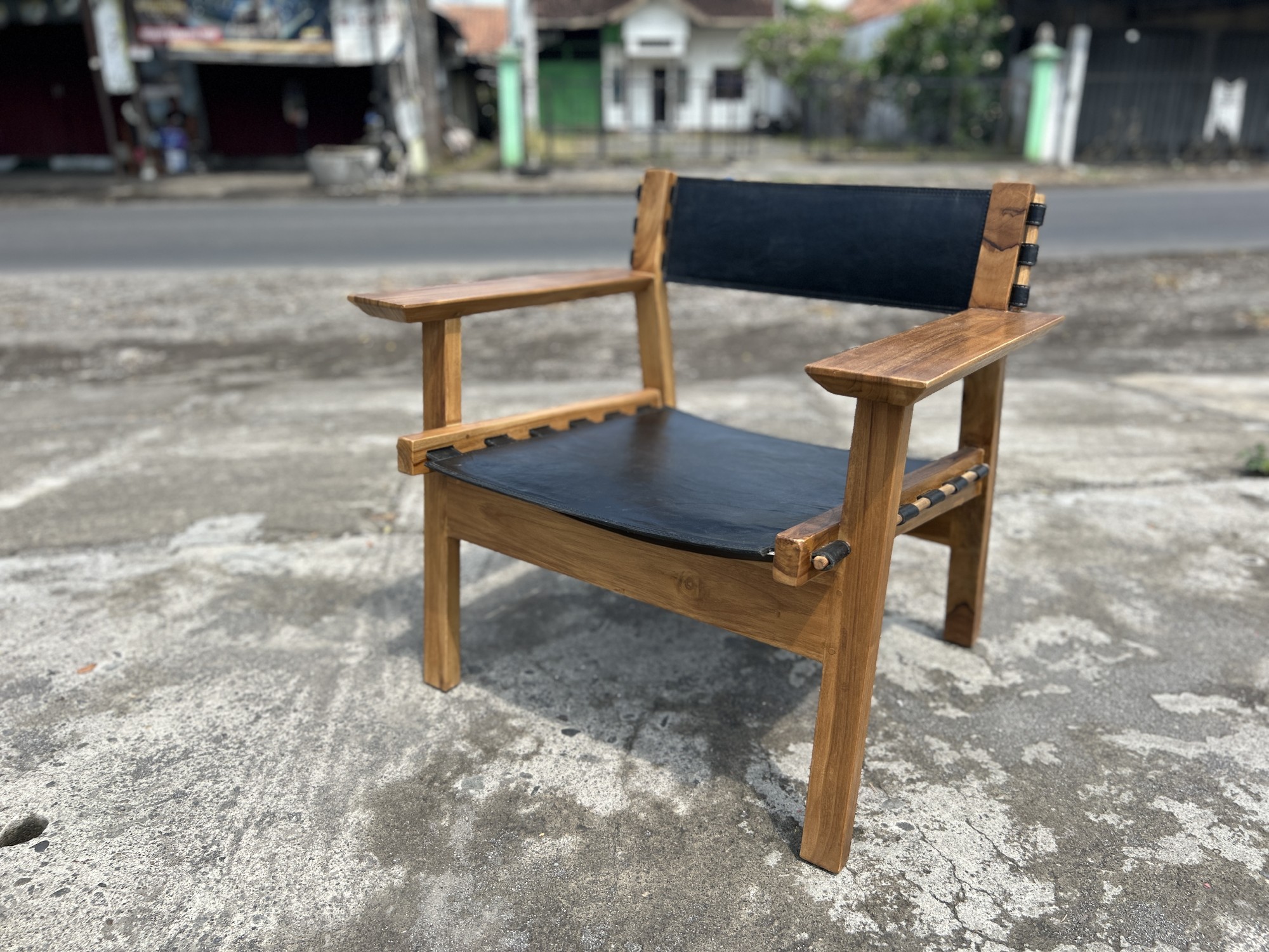 Armsessel 'Soborg', braun/schwarz, B 80 cm, T 68 cm, H 74 cm