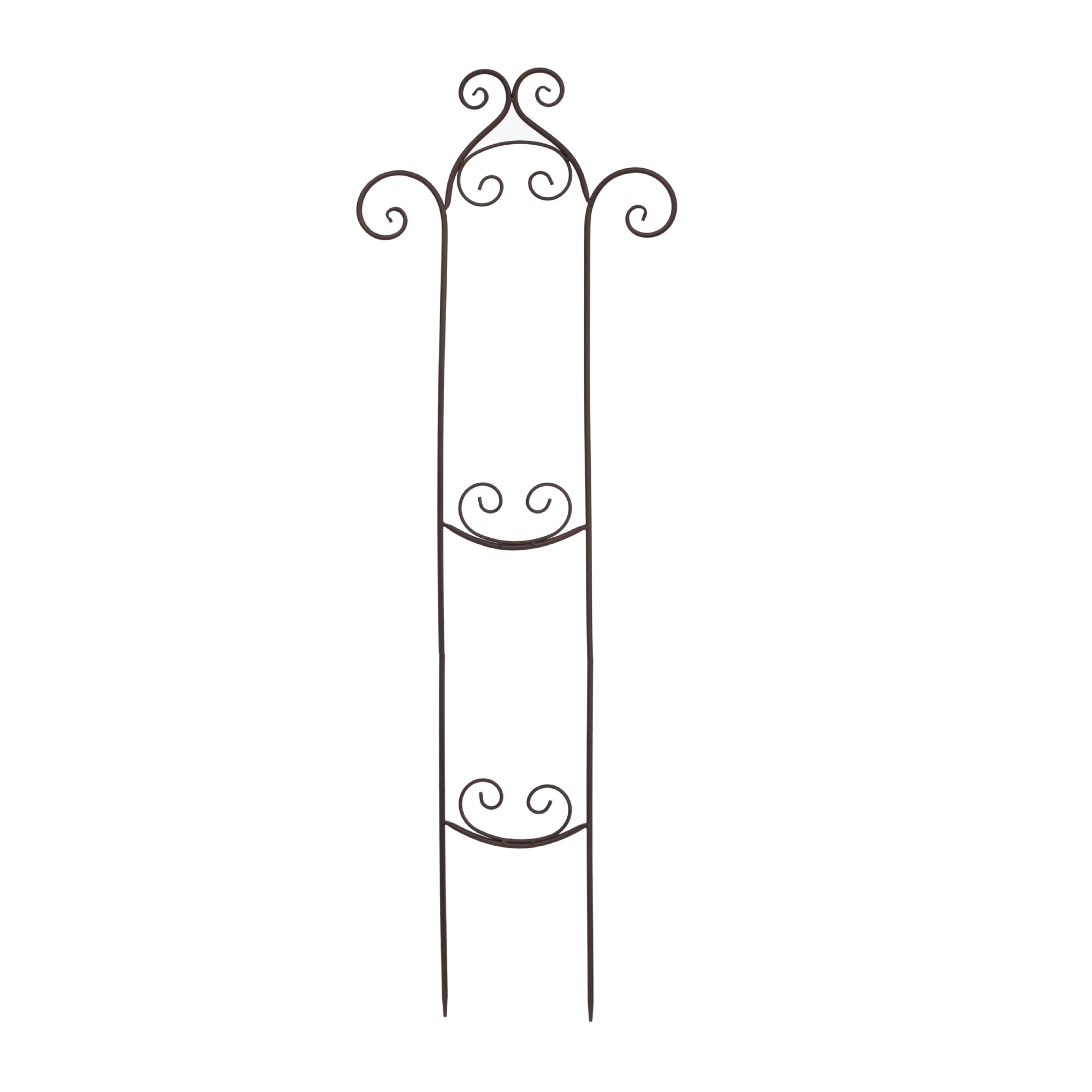 Rankhilfe aus Eisen, grau, T 43 cm, H 126 cm