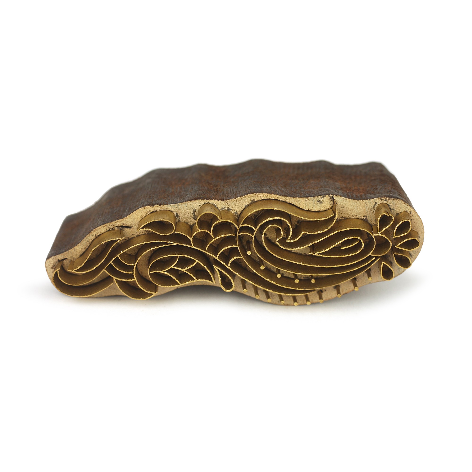 Metallstempel "Paisleyranke", handgefertigt, L 8 cm, B 2 cm