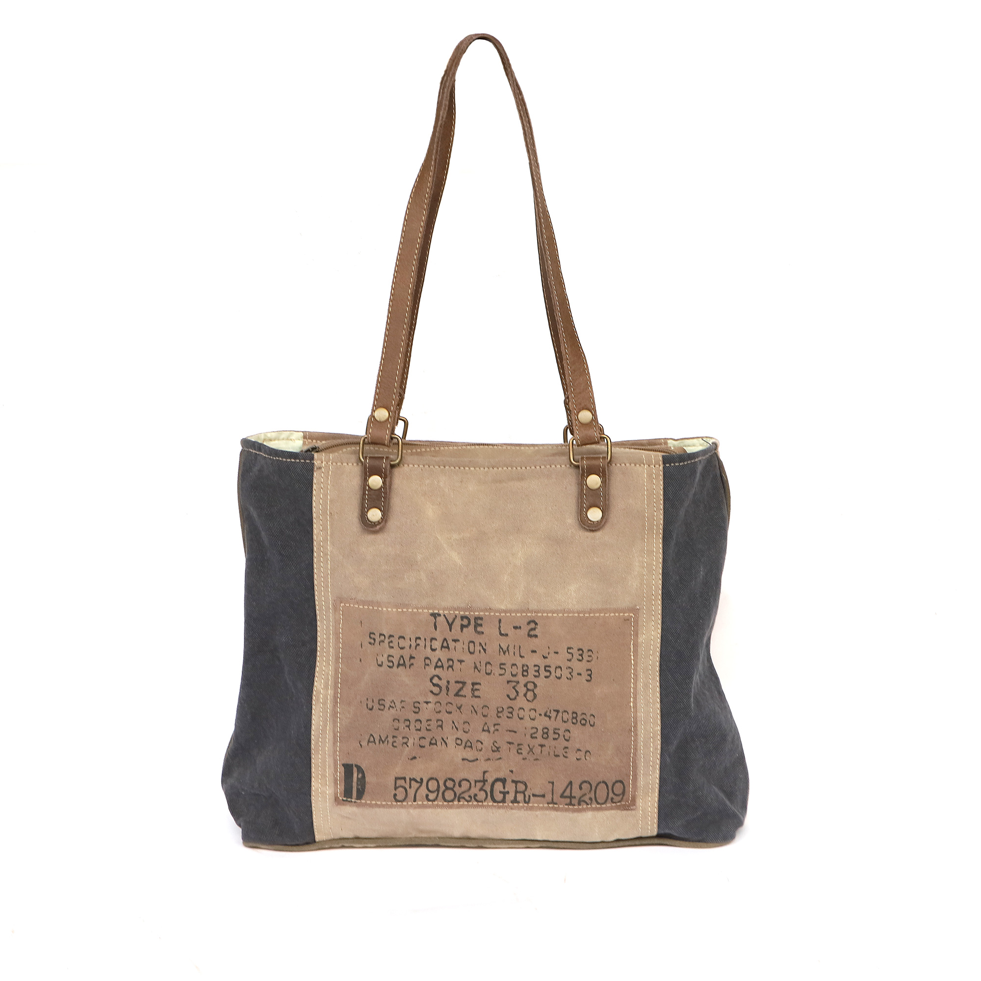 Shopper 'West Coast', beige, blau, H 34 cm, B 47 cm, T 10 cm