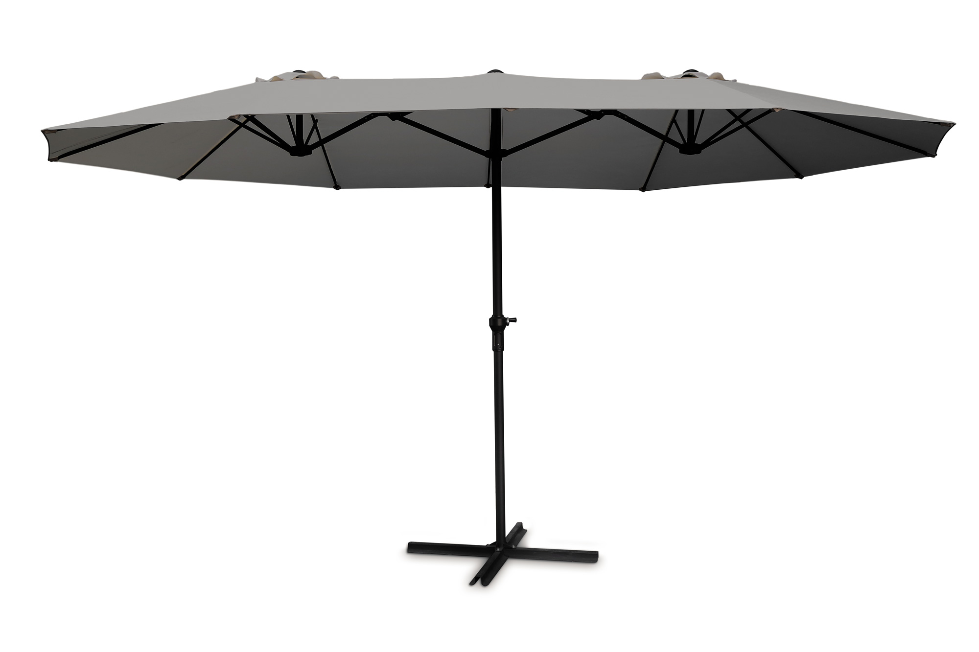 Sonnenschirm 'Twinderson' grau, B 450 cm, L 270 cm, H 245 cm