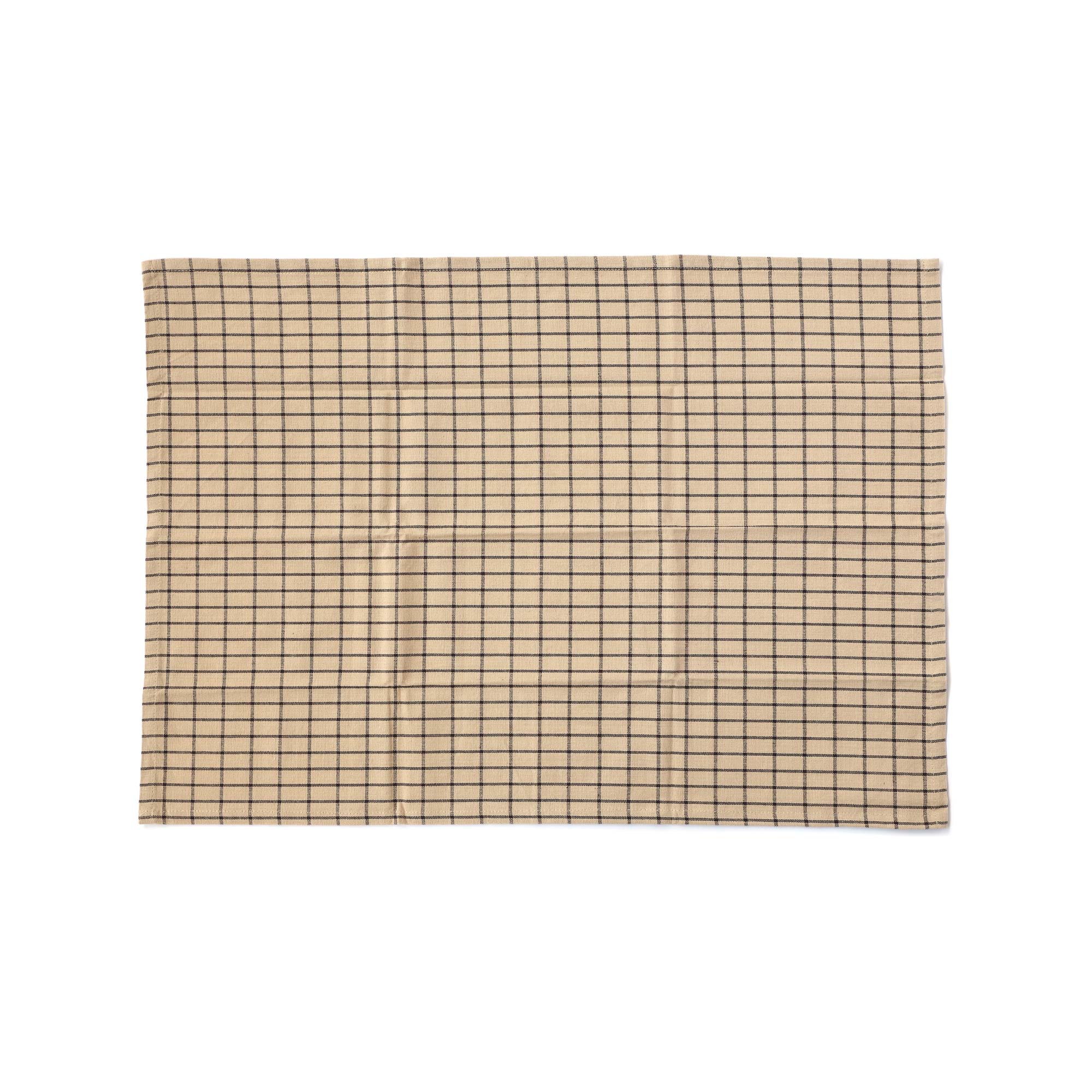 Geschirrtuch beige-schwarz kariert, B 50 cm, L 70 cm