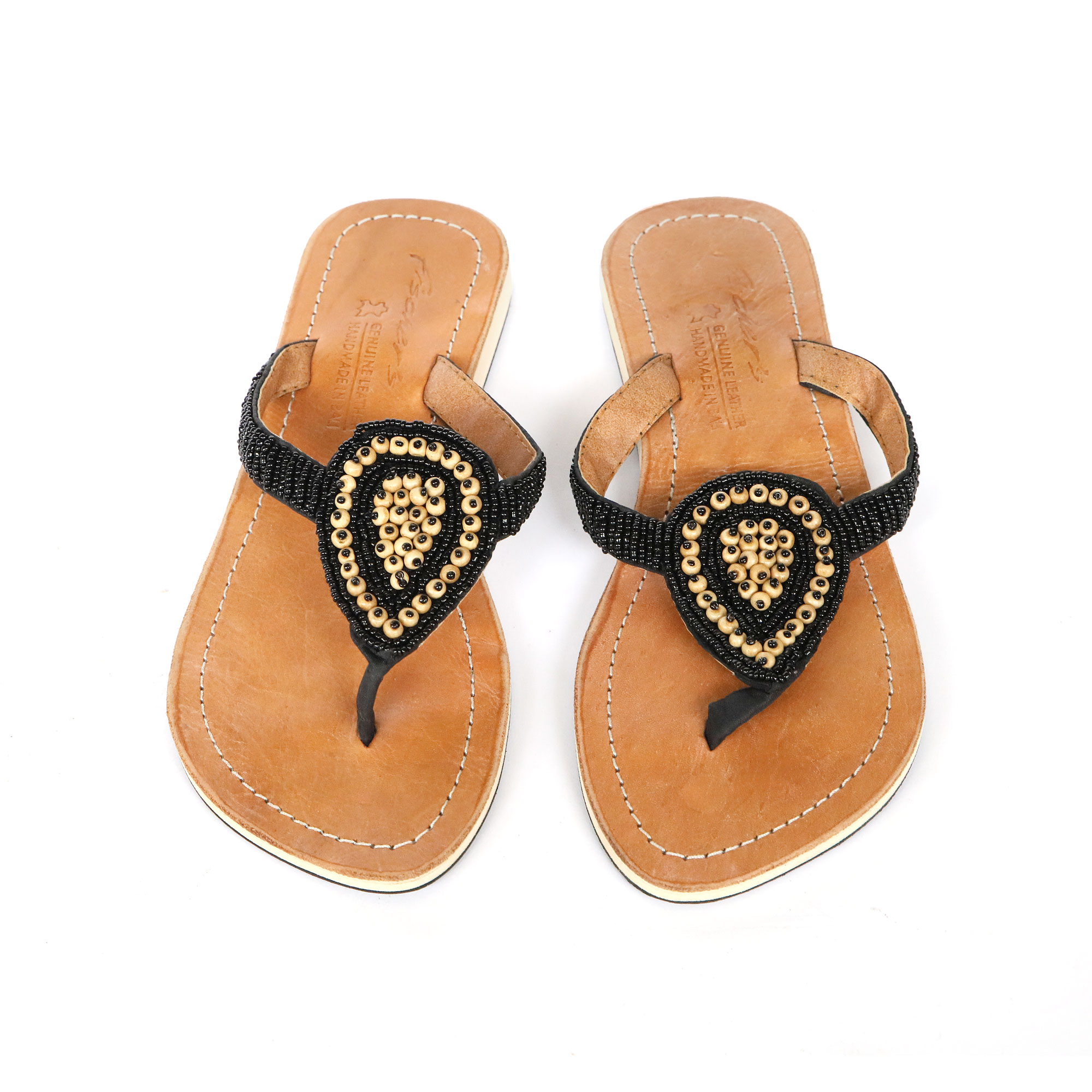 Damen-Sandalen schwarz, Leder, Gr. 37 - 42