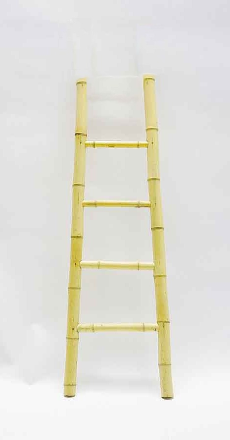 Bambusleiter mit 4 Sprossen, natur, H 150 cm, B 50 cm