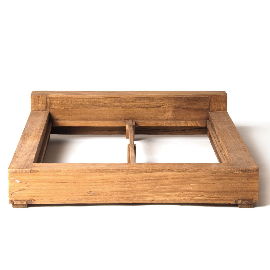 Bettrahmen 'Surabaya' aus recyceltem Teak, natur, B 180 cm, L 200 cm