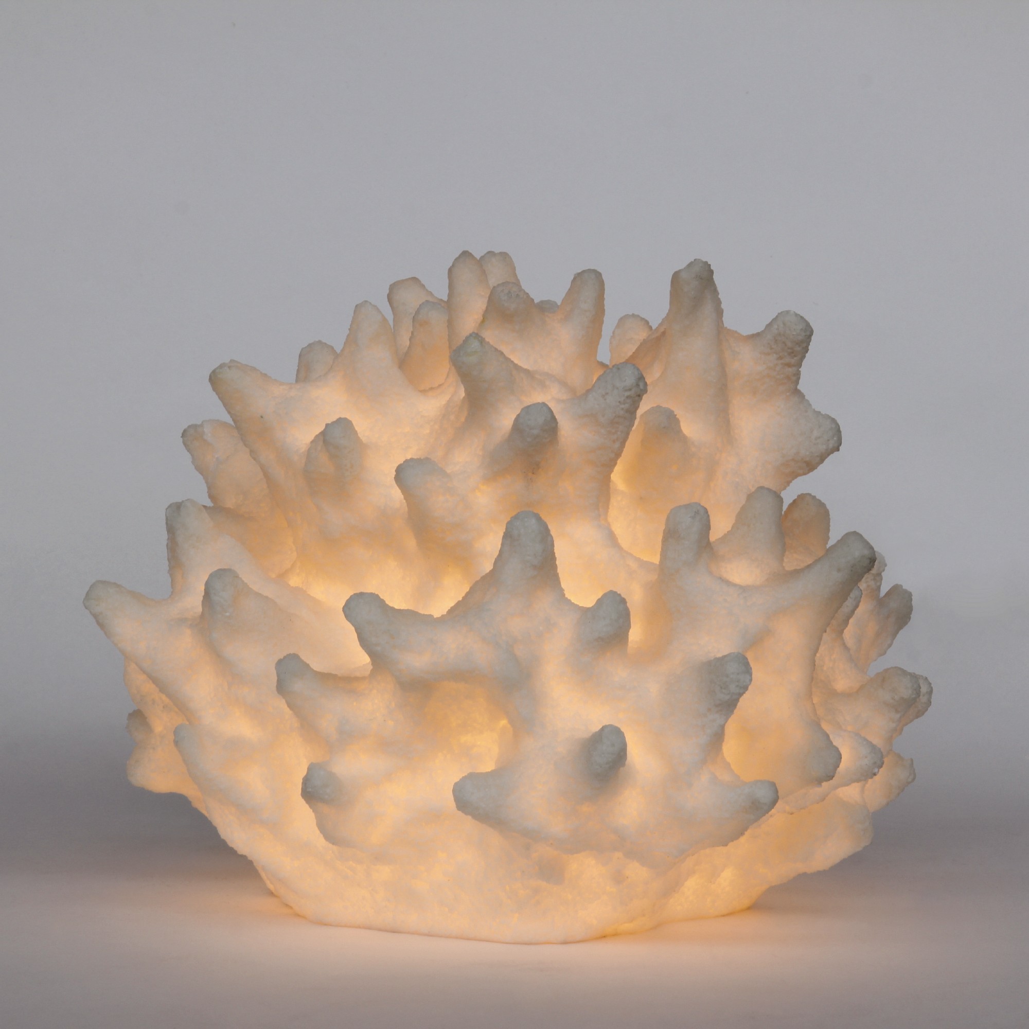 Leuchte 'Feuerkoralle', weiß, T 36 cm, B 35 cm, H 30,5 cm