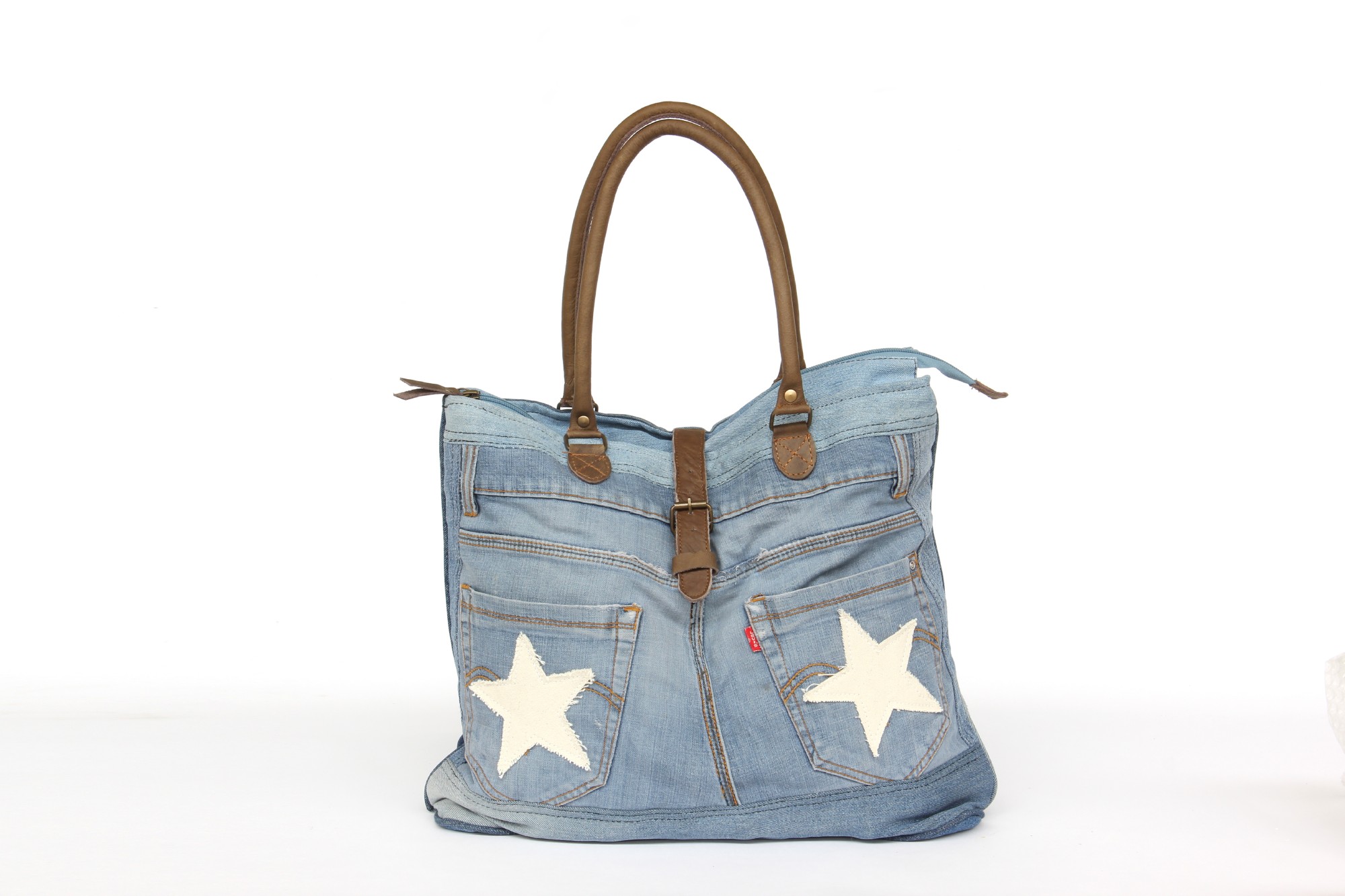 Umhängetasche 'Jeans', blau, T 10 cm, B 43 cm, H 34 cm