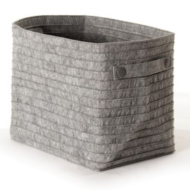 Box 'Carnac' aus Filz M, grau, B 26 cm, L 36 cm, H 30 cm