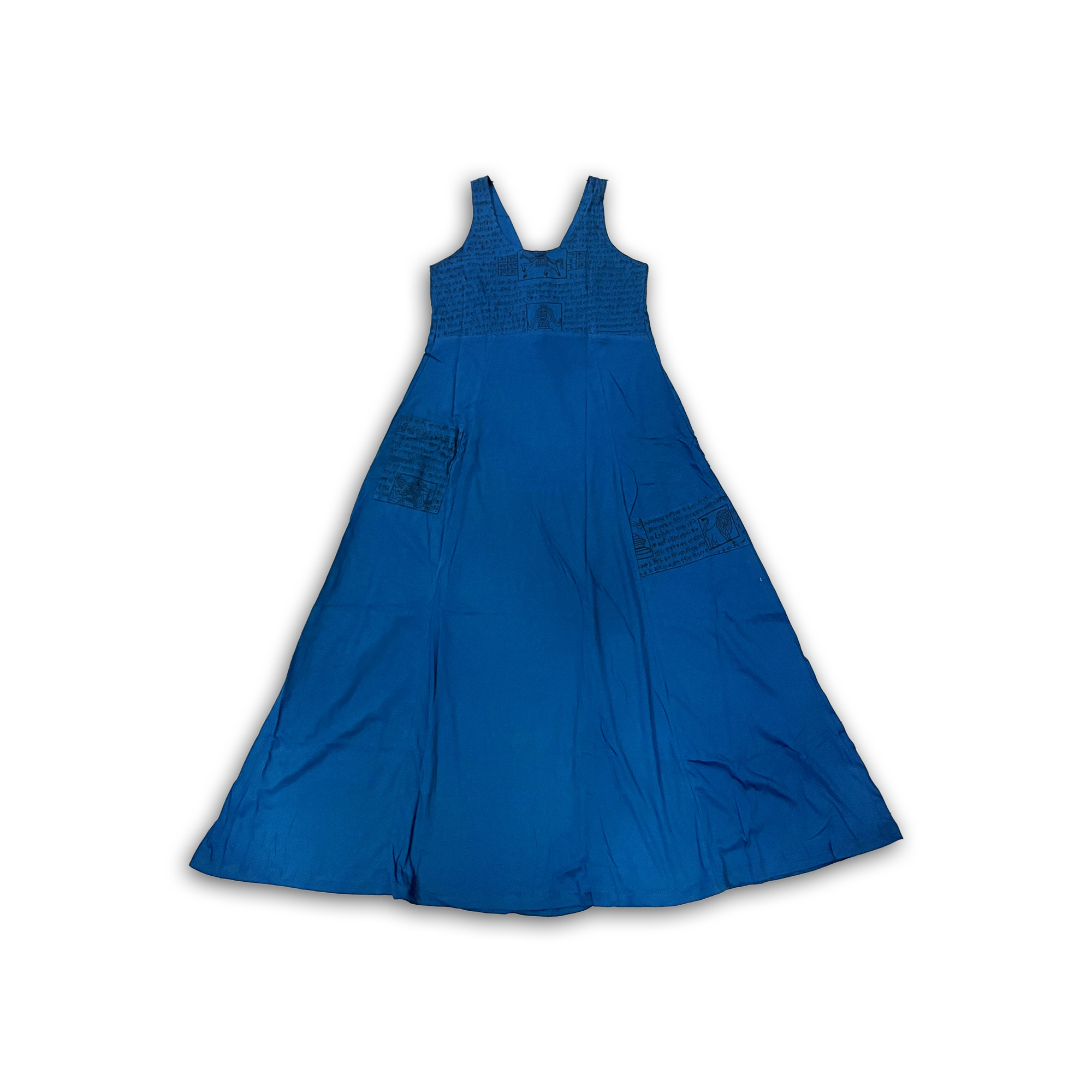 Kleid 'Mantra', petrol, aus Baumwolle