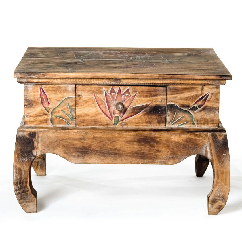 Couchtisch 'Seelilie', braun, L 60 cm, B 60 cm, H 40 cm