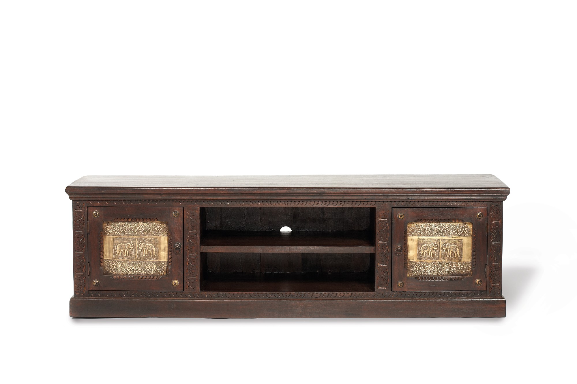 TV-Sideboard, braun, L 200 cm, B 45 cm, H 62 cm