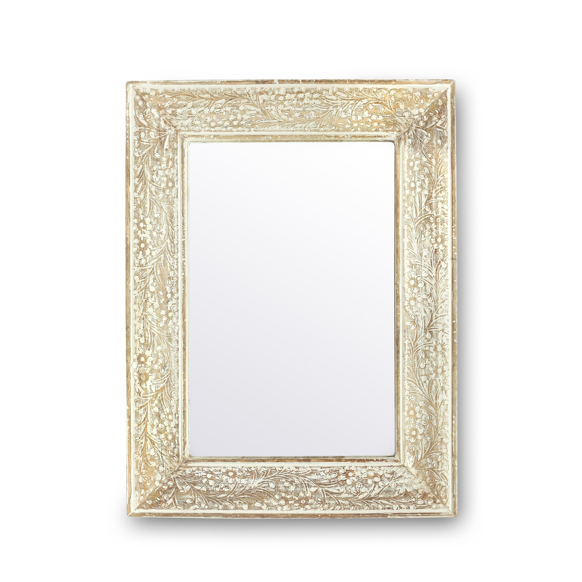 Spiegel 'Sajili', whitewashed, B 45 cm, H 60 cm