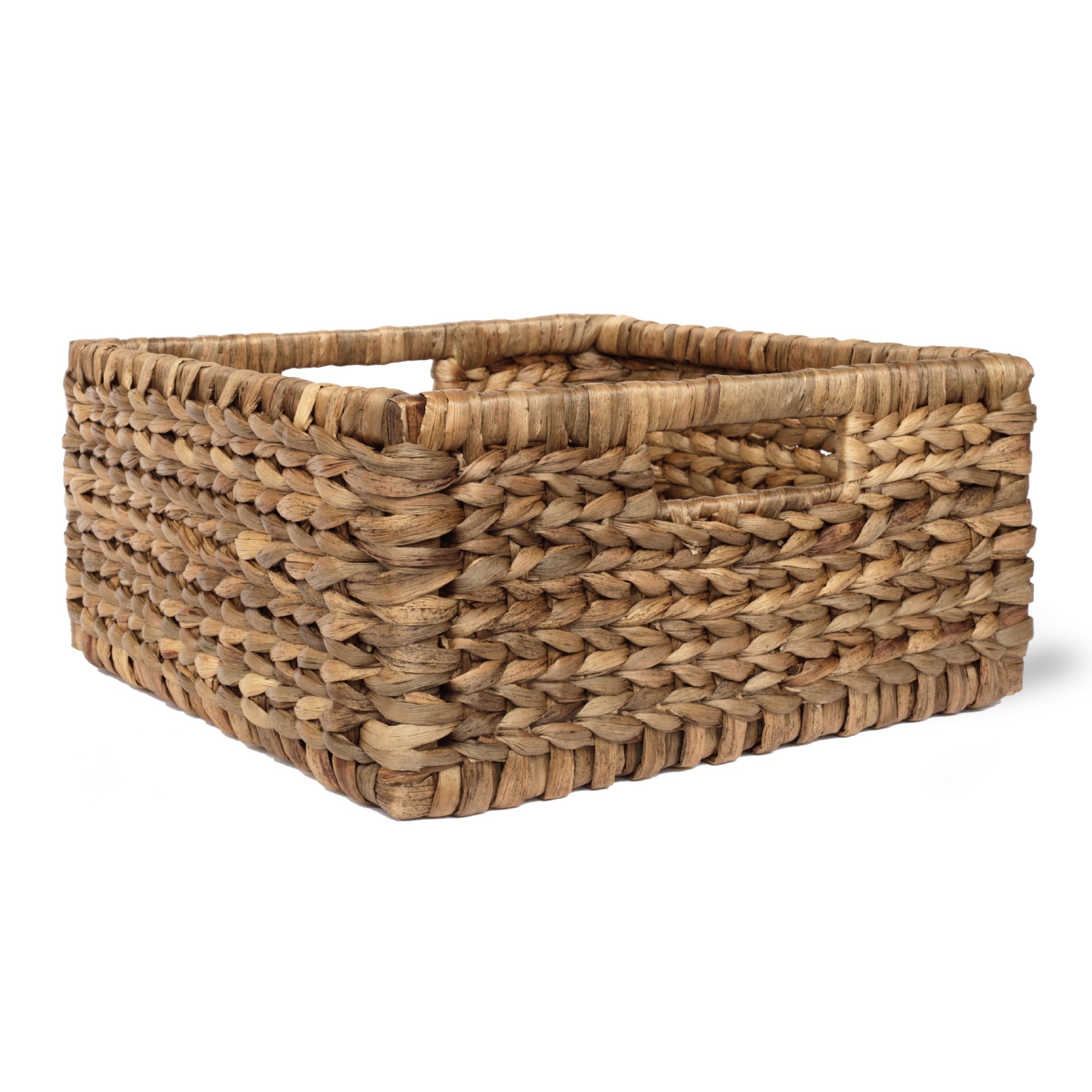 Vorratskorb mit Holzgerüst L, natur, T 40 cm, B 40 cm, H 20 cm