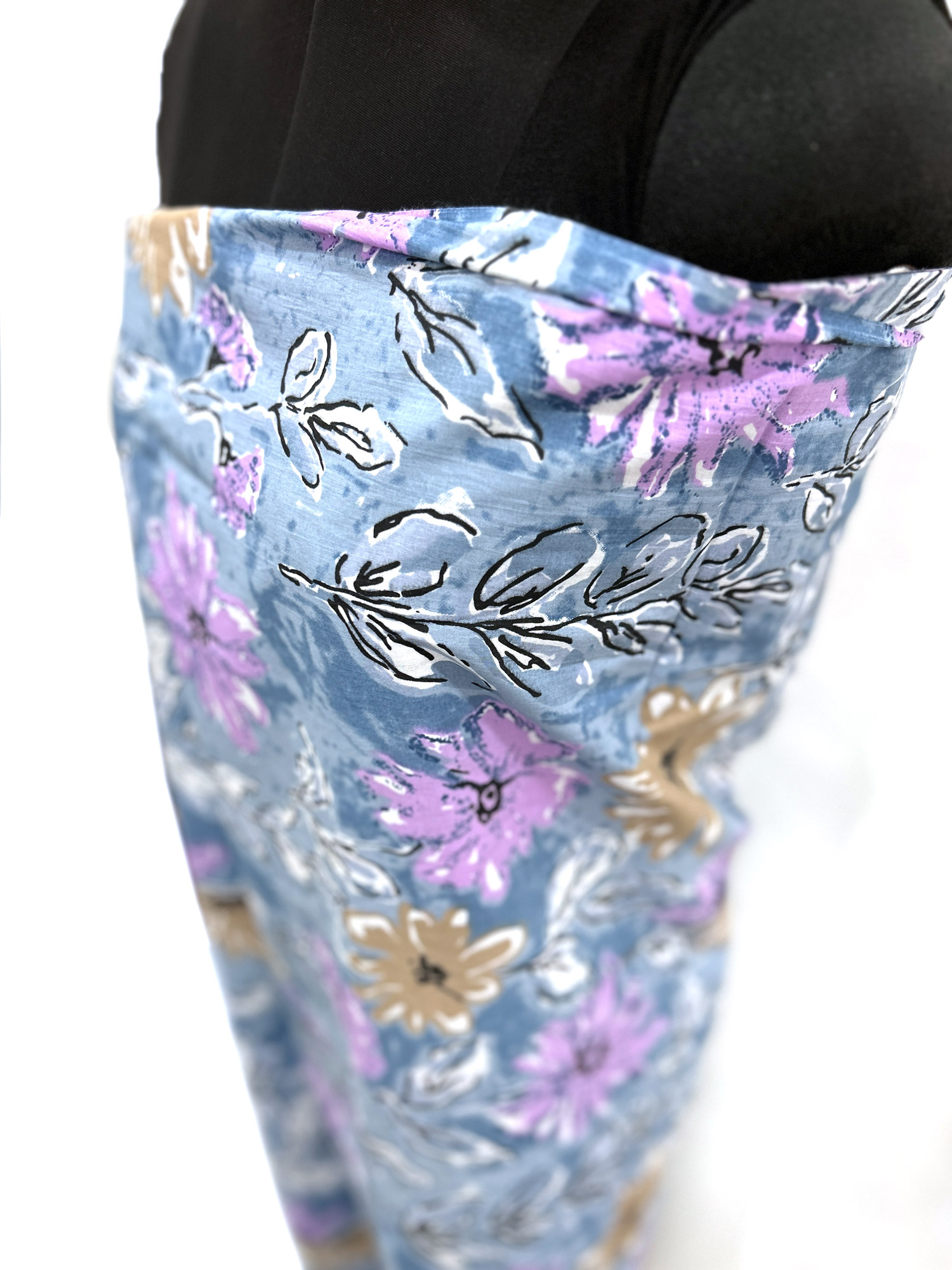 Sarong 'Dayita', blau, geblümt, B 200 cm, L 100 cm