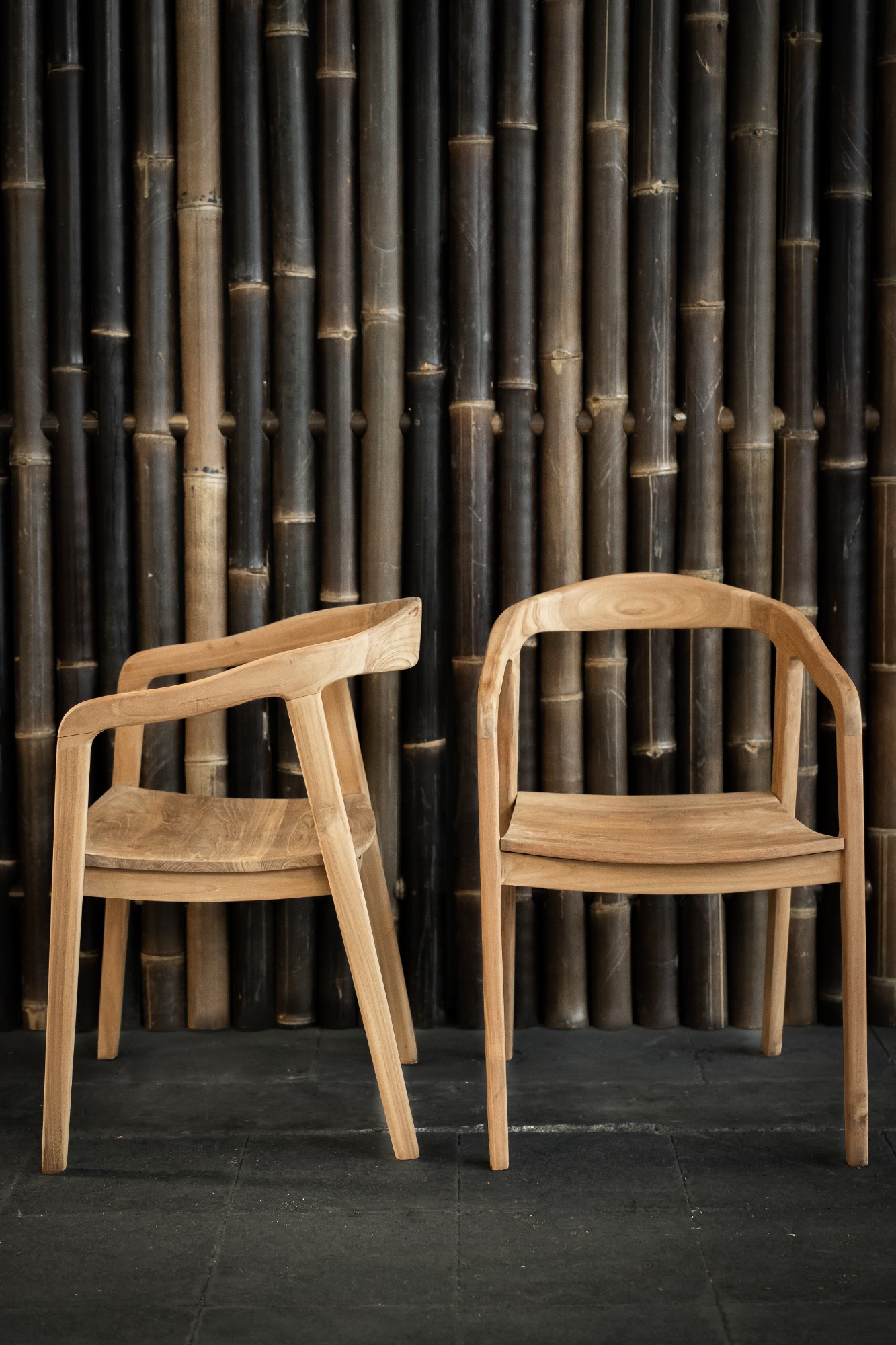 Armlehnstuhl 'Clementz', Teak natur, B 53 cm, H 76 cm, T 53 cm
