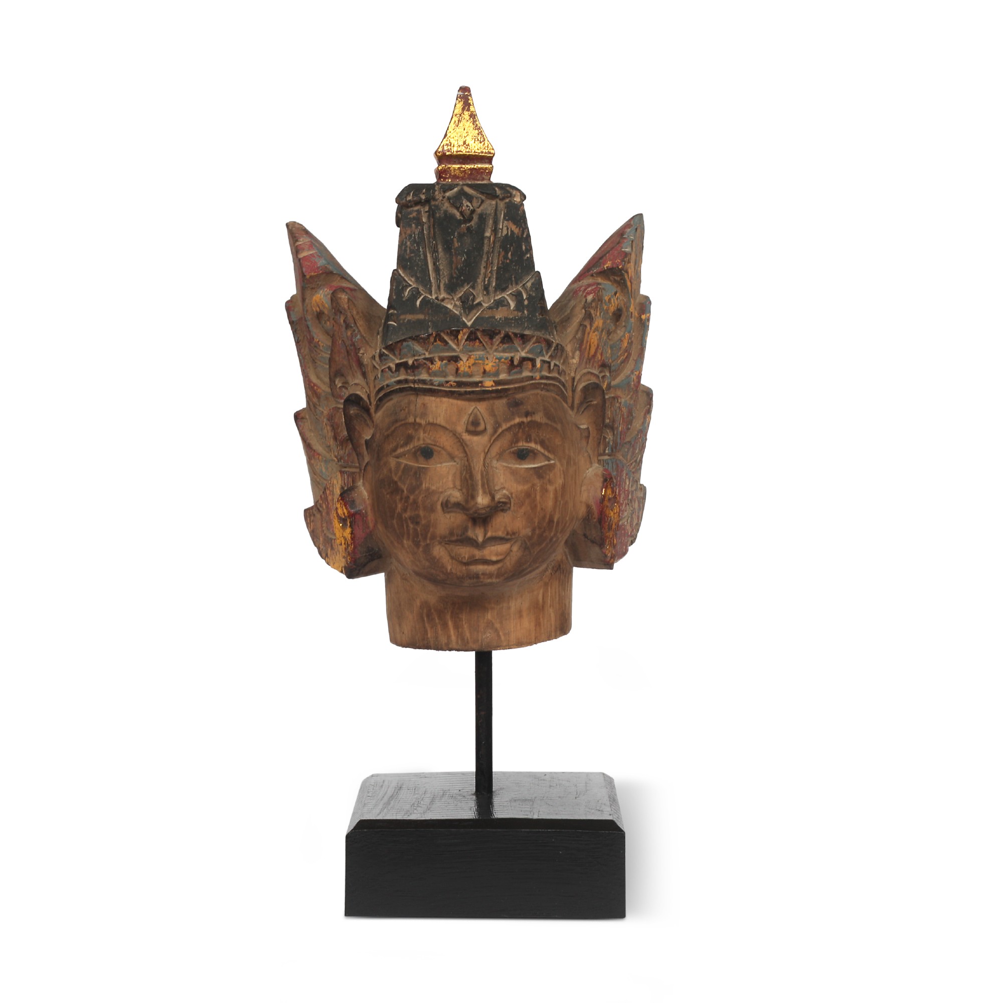 Skulptur 'Ram' auf Sockel, multicolor, H 31 cm, B 14 cm, T 11 cm