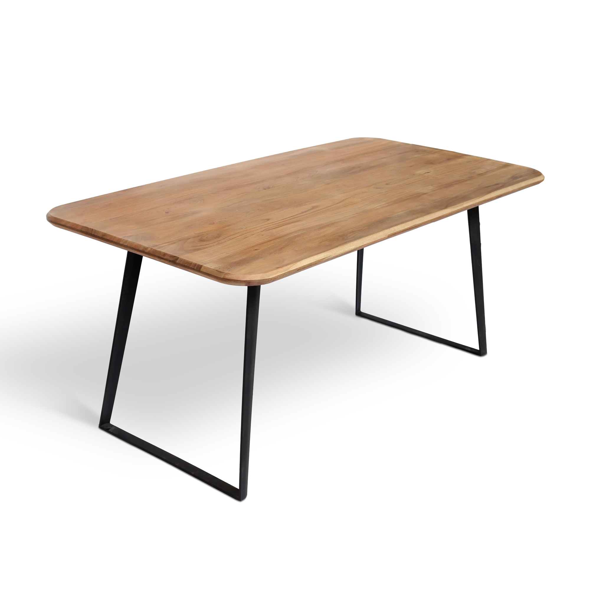 Tisch 'Theben' aus Akazienholz und Eisen, B 175 cm, L 90 cm, H  76 cm