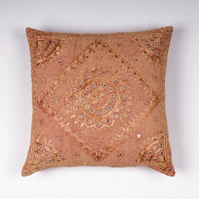 Kissenhülle 'Chulbuli', braun, L 40 cm, B 40 cm