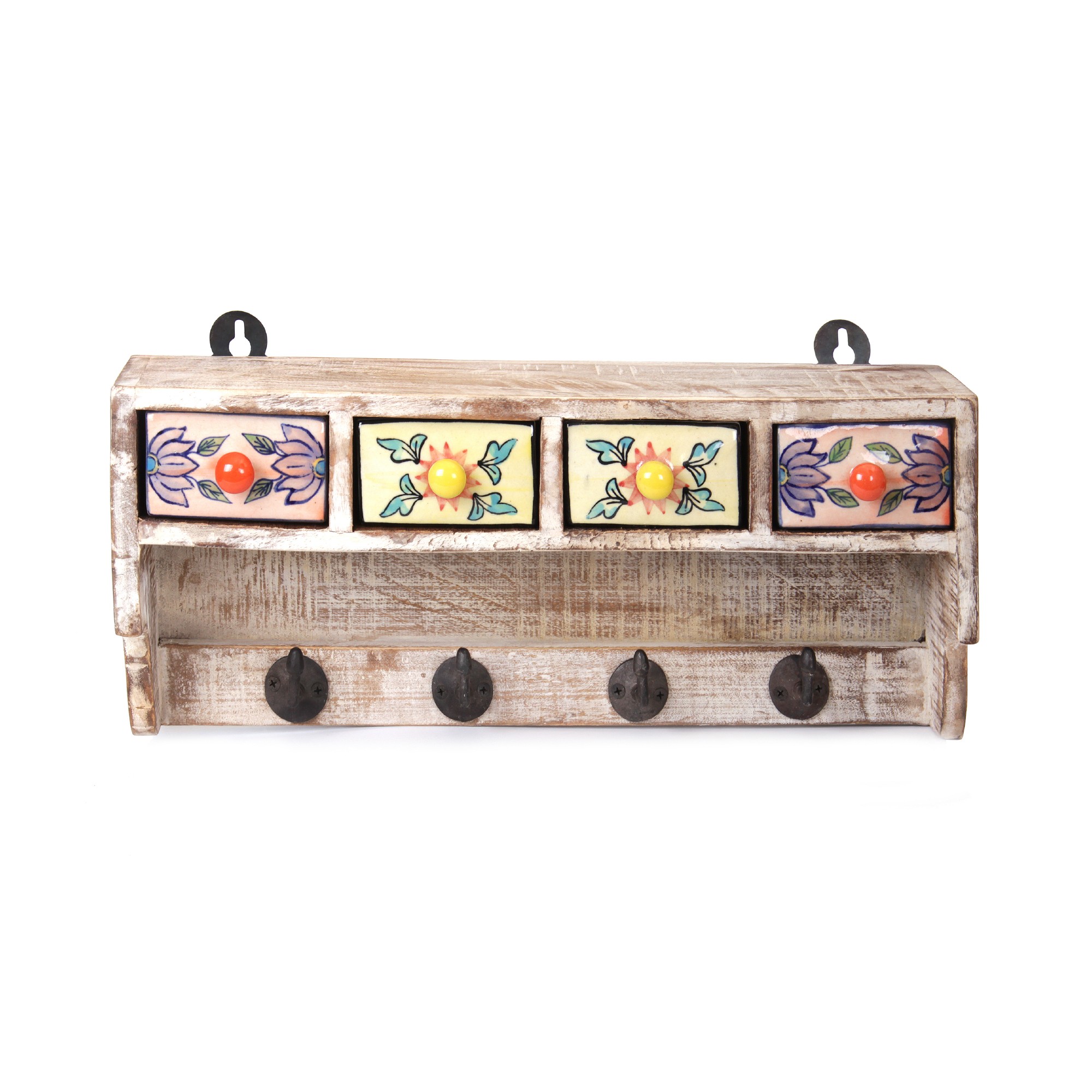 Kleine Hängekommode mit Haken, multicolor, L 12 cm, B 47 cm, H 20 cm