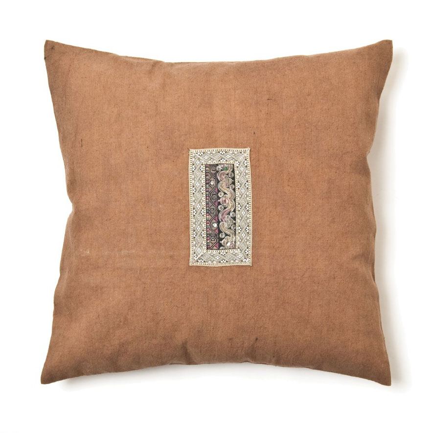 Kissenhülle aus Hanf, hellbraun, L 45 cm, B 45 cm