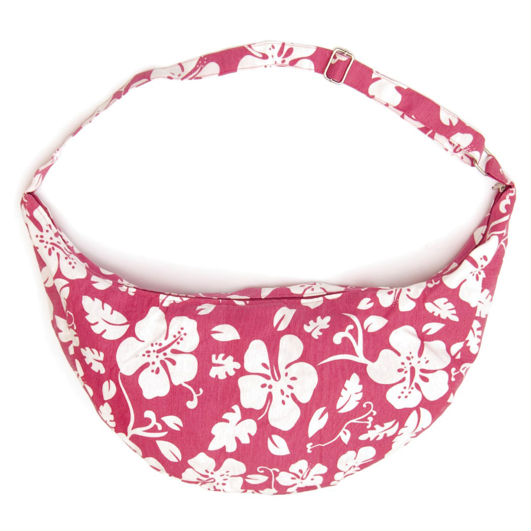 Tasche "Hibiskus", rosa/weiß