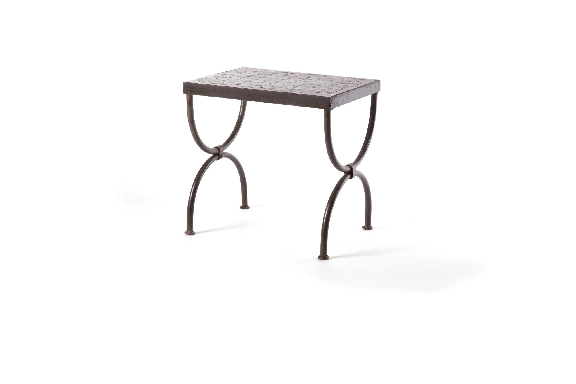Mosaik-Beistelltisch L, schwarz, B 50 cm, L 30 cm, H 50 cm