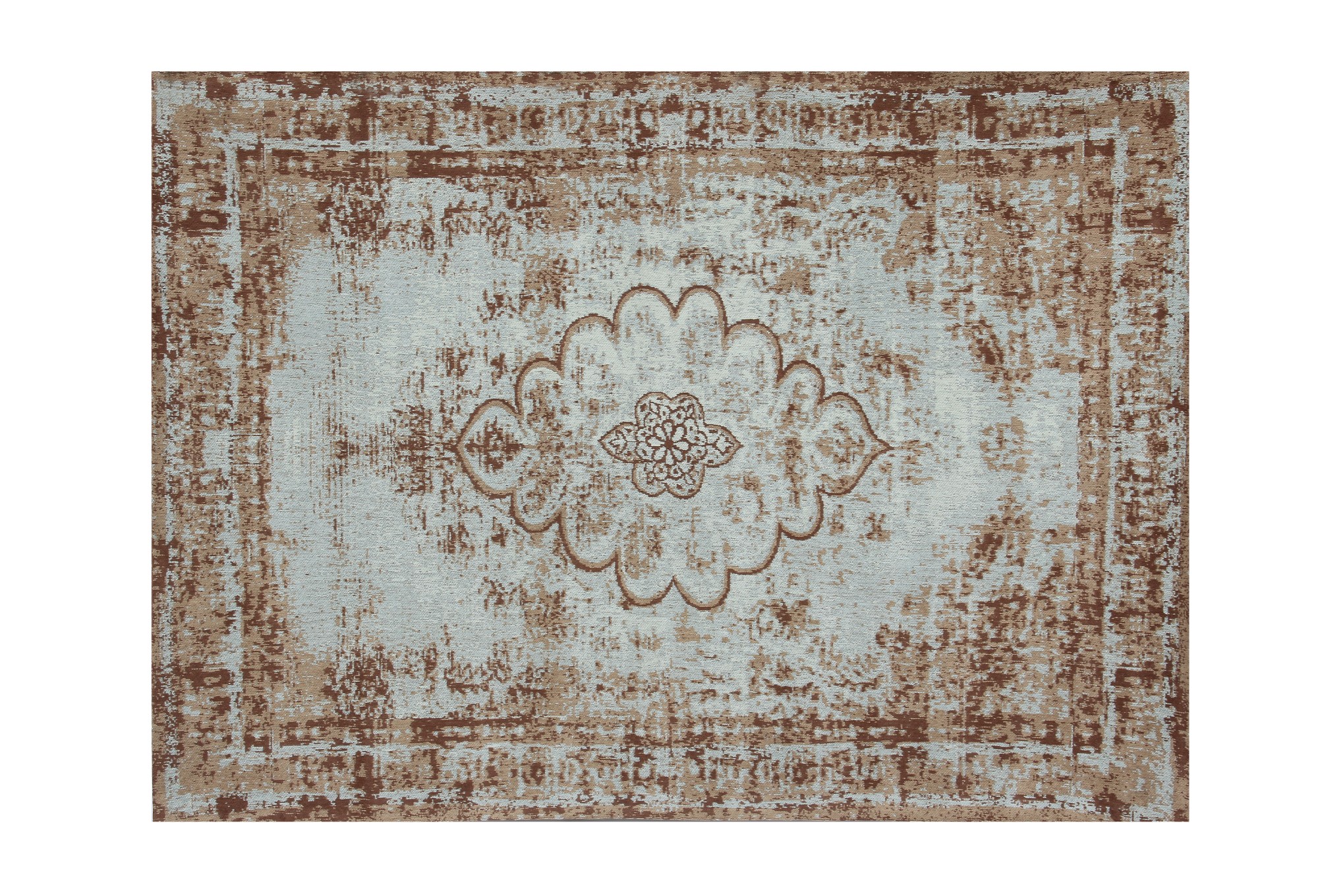 Teppich 'Sita', blau, braun, T 140 cm, B 200 cm