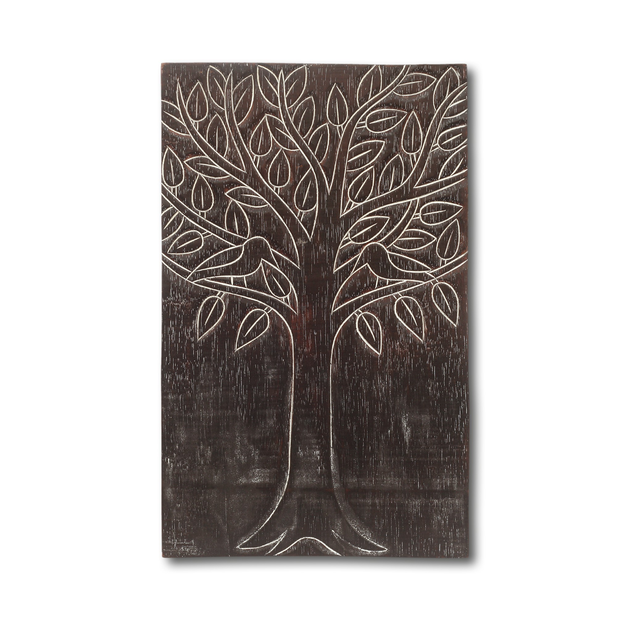 Baum des Lebens Panel, brown wash, T 29 cm, B 3 cm, H 50 cm