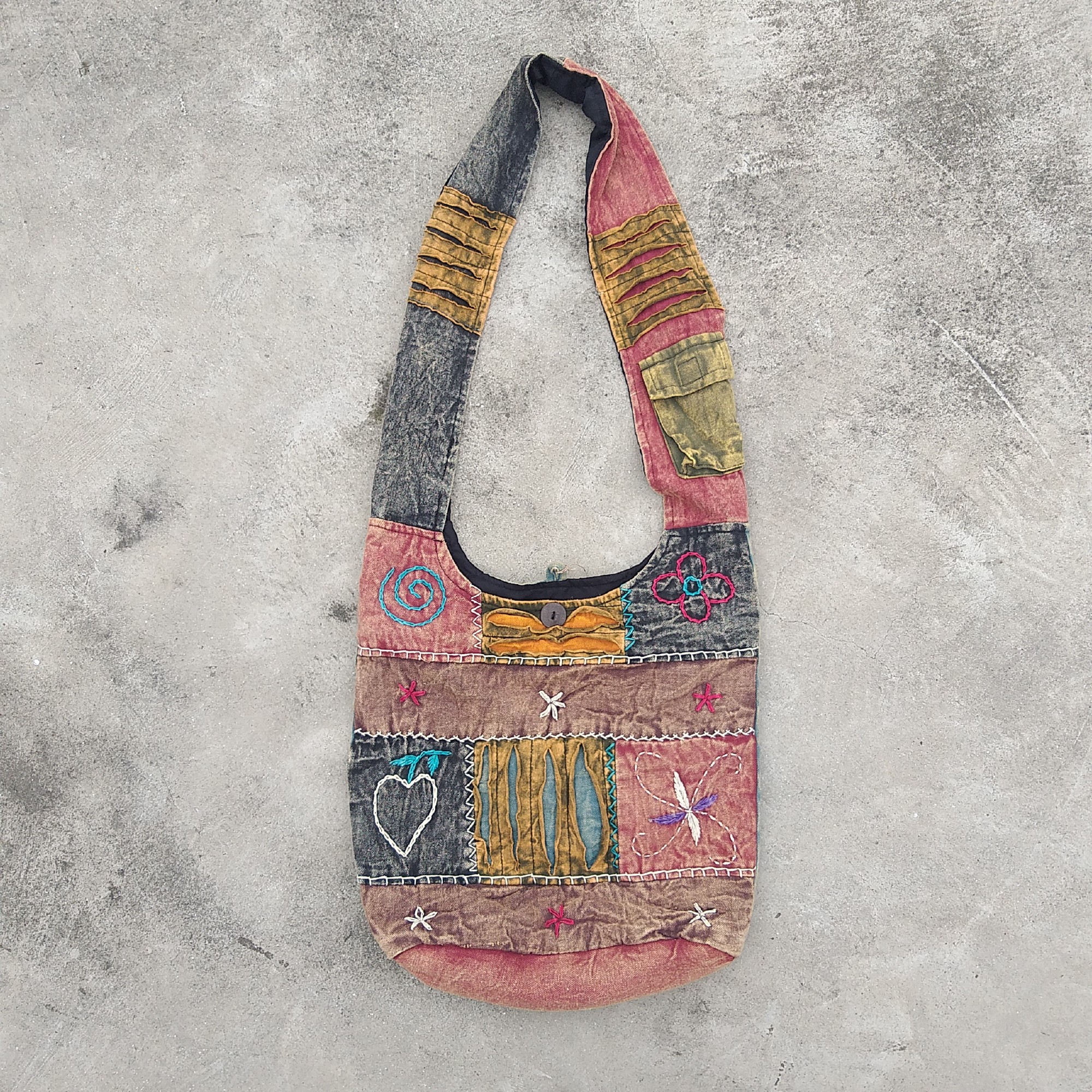 Cross-Over-Bag 'Symbols', multicolor, B 32 cm, H 37 cm