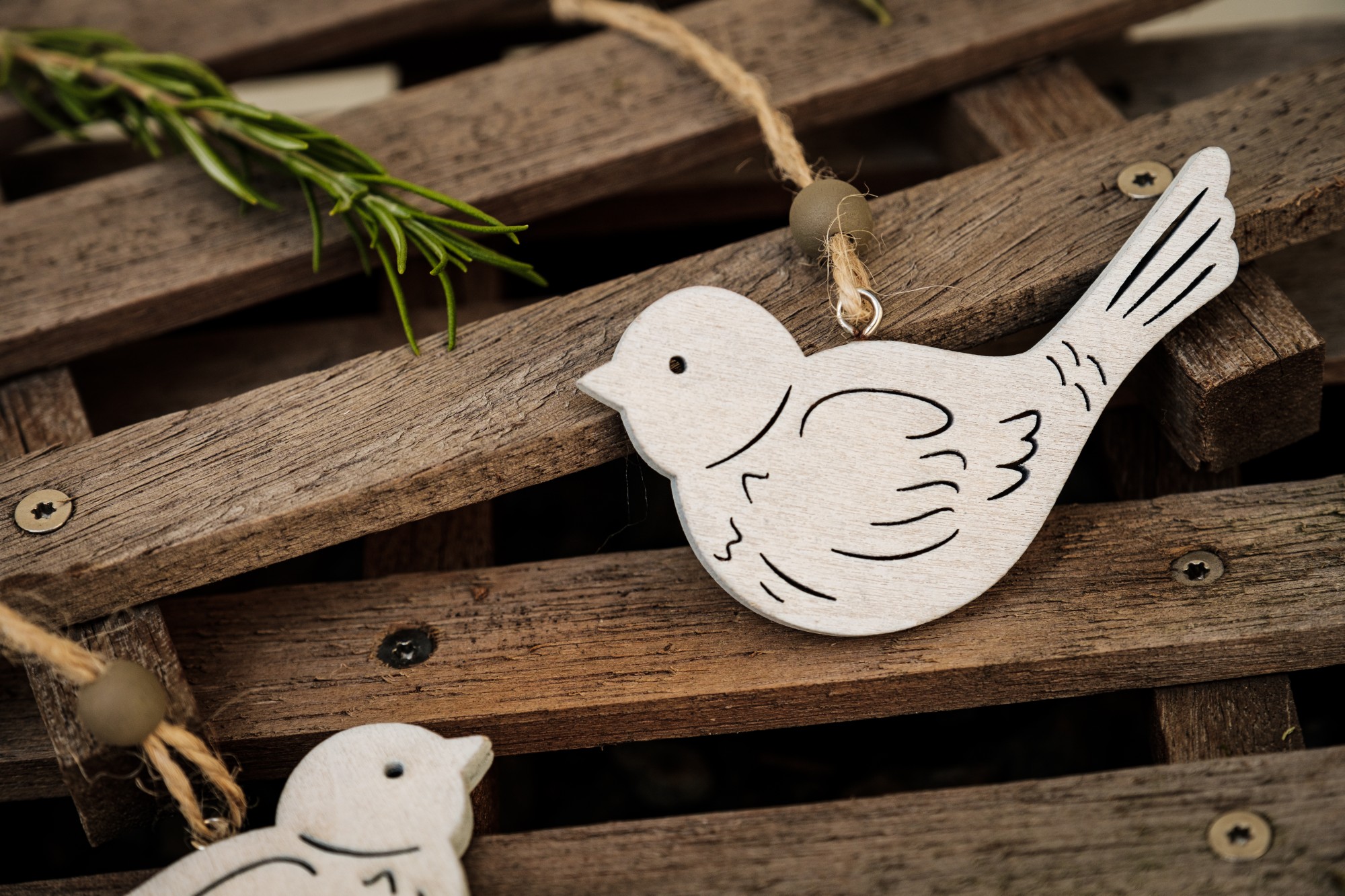 Aufhänger 'Vogel', Holz, B 8 cm, H 4,5 cm