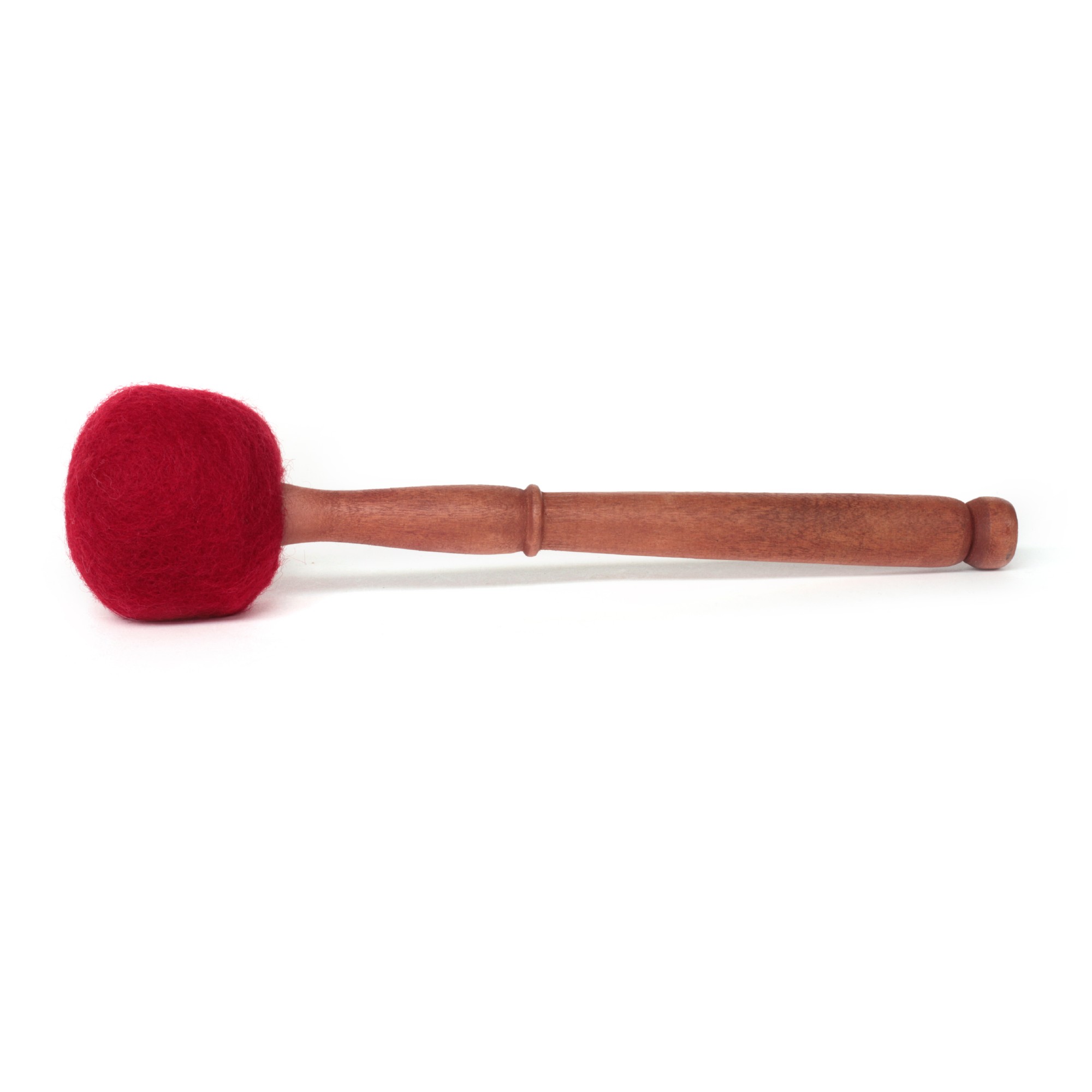 Gongschlegel 'Mallet', rot, braun, Ø 5,5 cm, H 24 cm