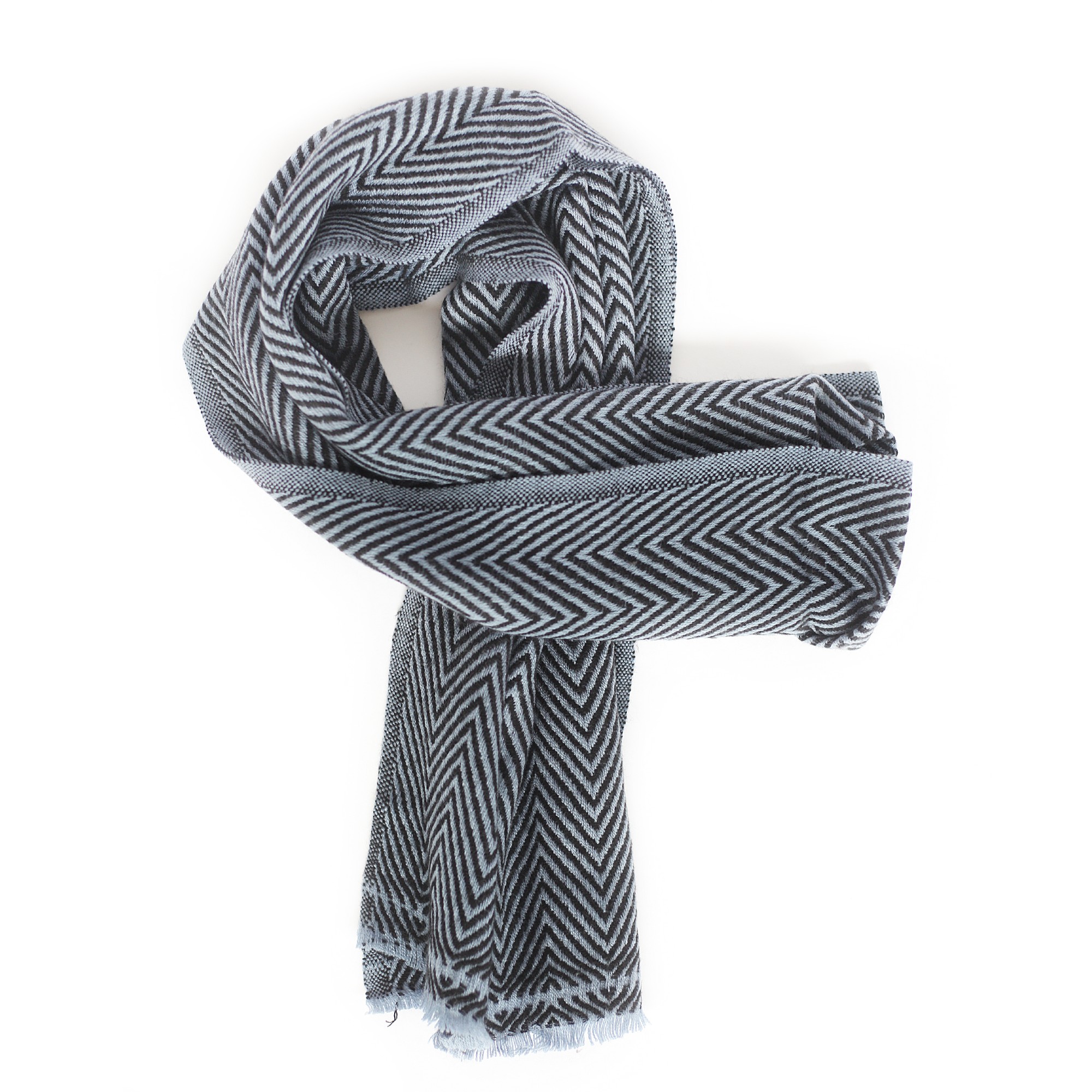 Wollschal 'Tove', benzinblau, T 36 cm, B 180 cm