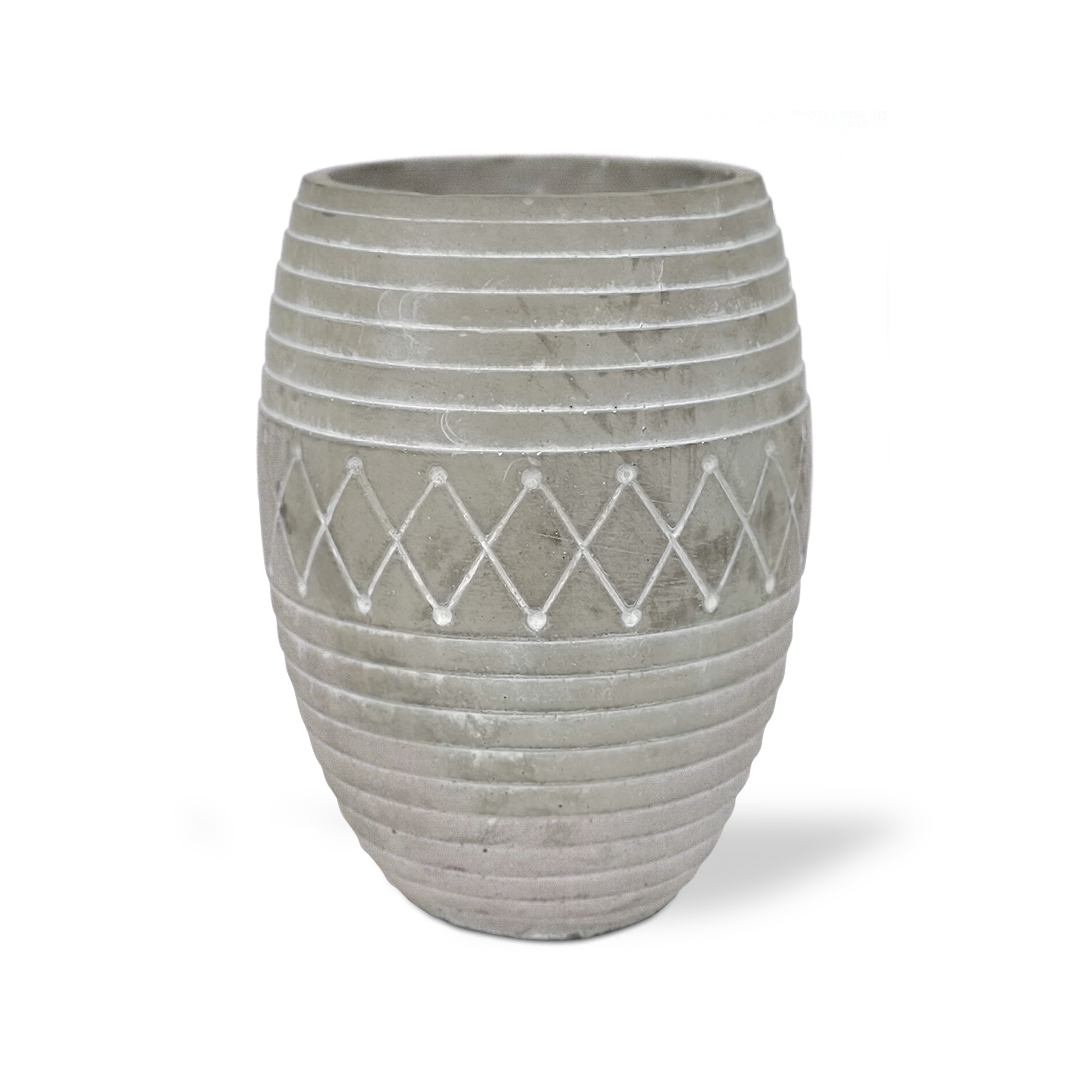 Zementtopf 'Cocoon', grau, Ø 15 cm, H 20 cm