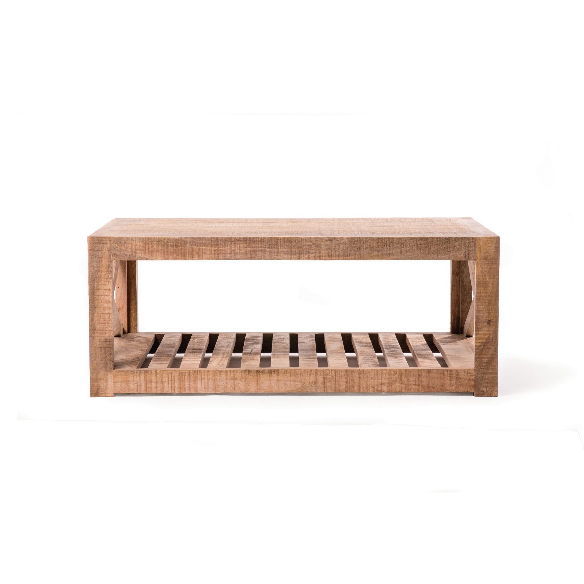 Couchtisch 'Eastbourne', aus massivem Mangoholz, braun, L 60 cm, B 90 cm, H 35 cm
