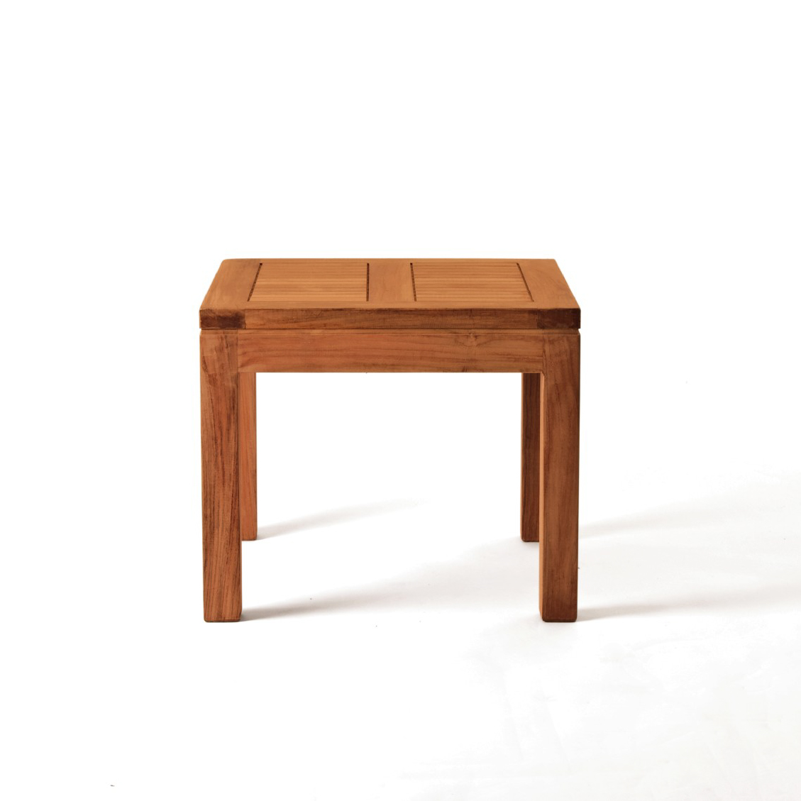 Beistelltisch 'Ansgar' aus Teakholz, natur, L 50 cm, B 50 cm, H 42 cm