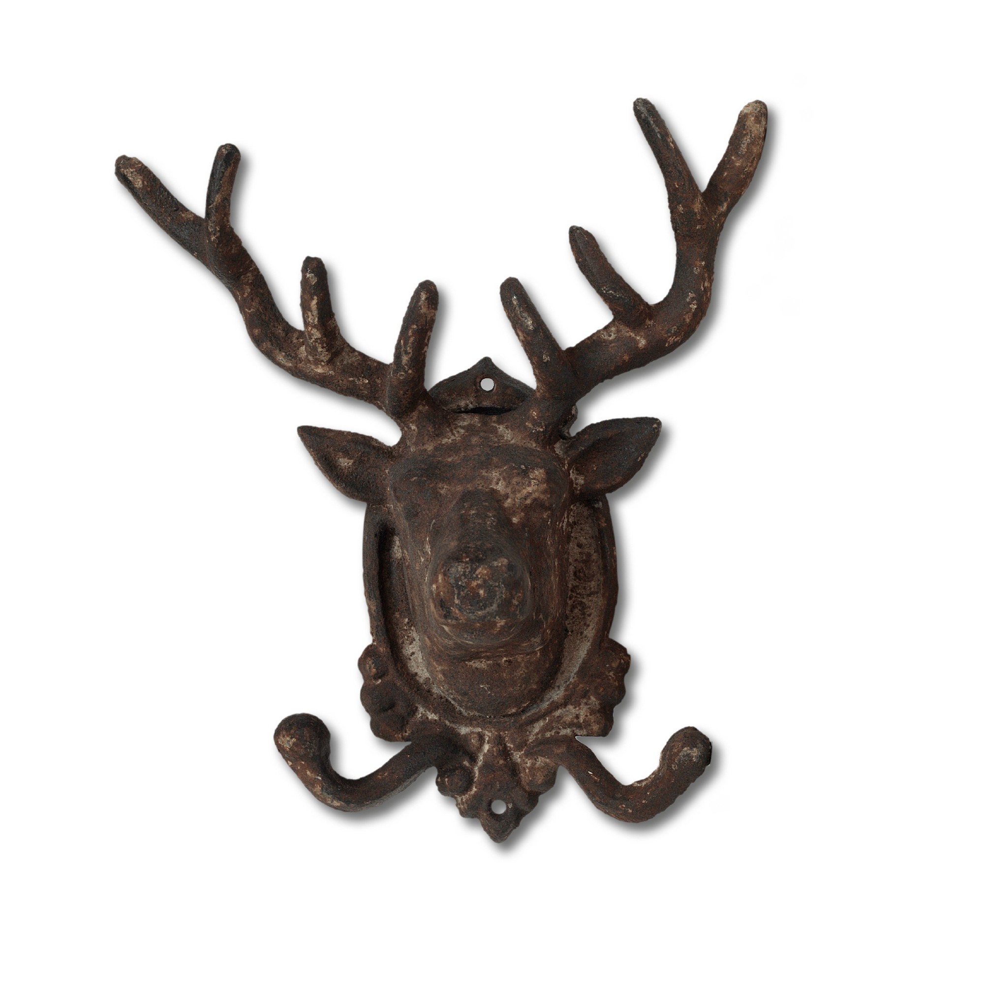 Wandhaken 'Hirsch' aus Gusseisen, B 21,5 cm, H 25 cm, L 9,5 cm