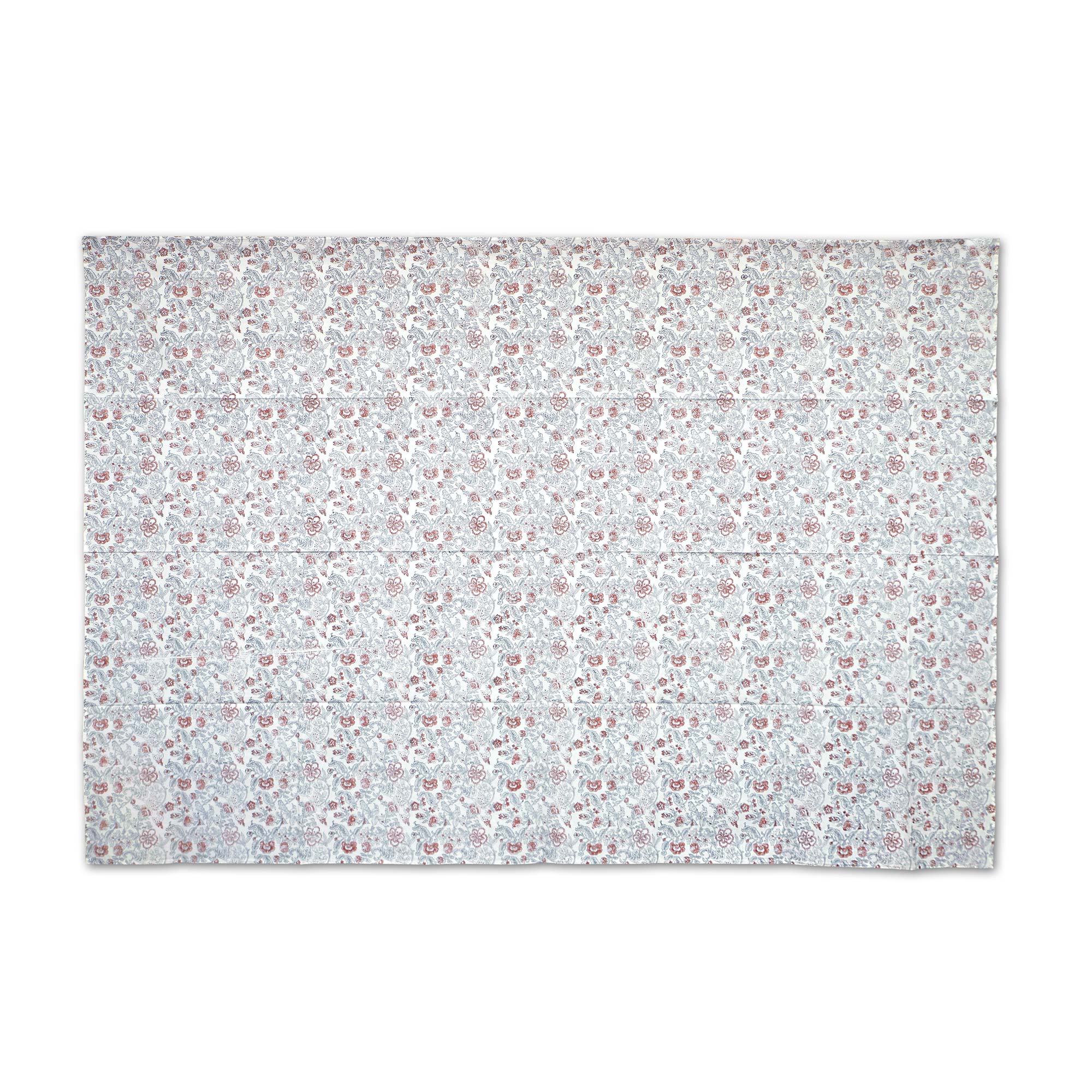 Tischdecke mit Blumenmuster, weiß, schwarz-rot, L 220 cm, B 150 cm
