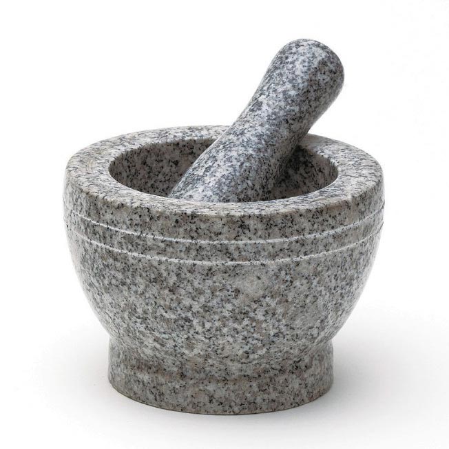 Mörser, hellgrau, Ø 15 cm, H 10,5 cm