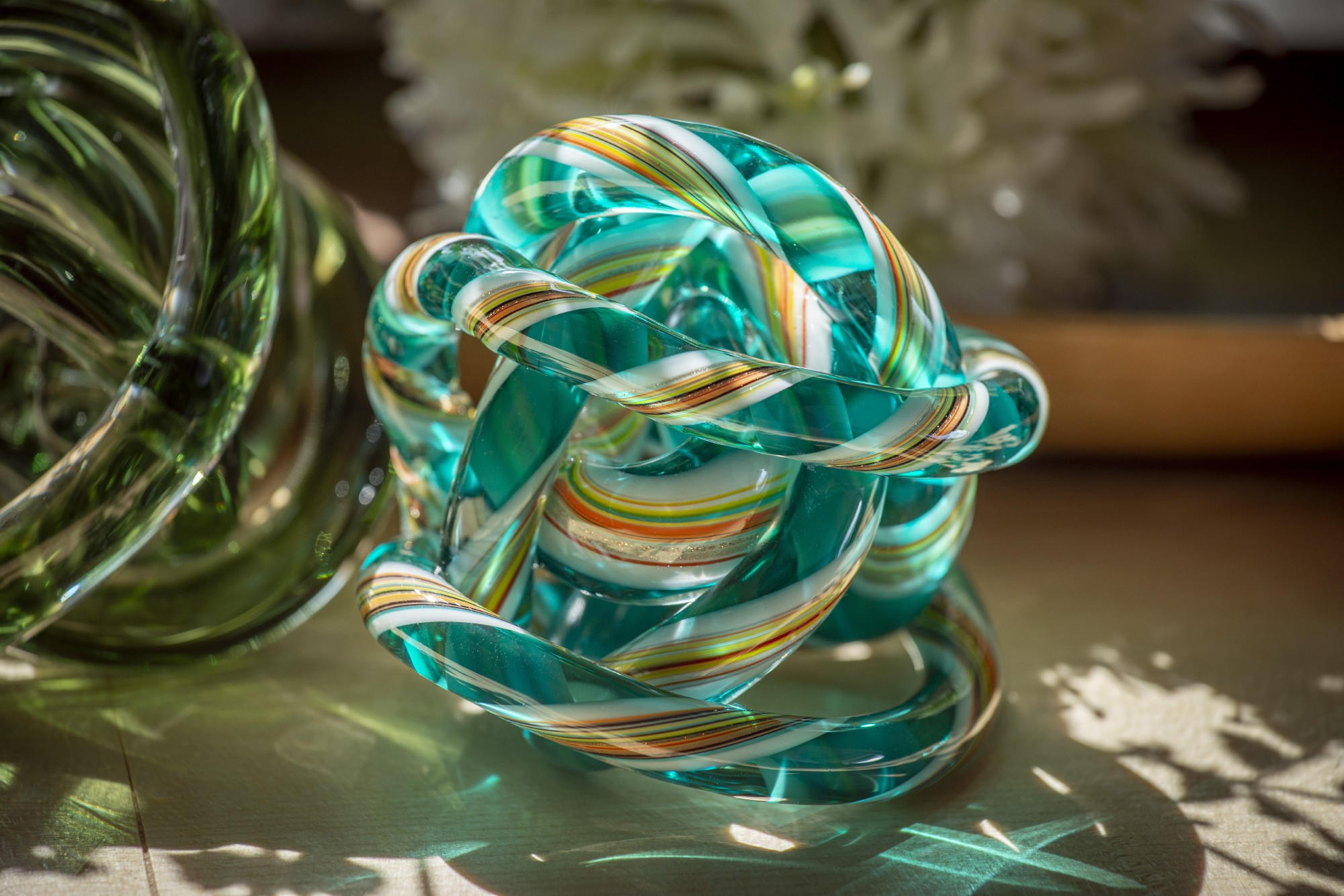 Glasknoten, multicolor, Ø 9 cm