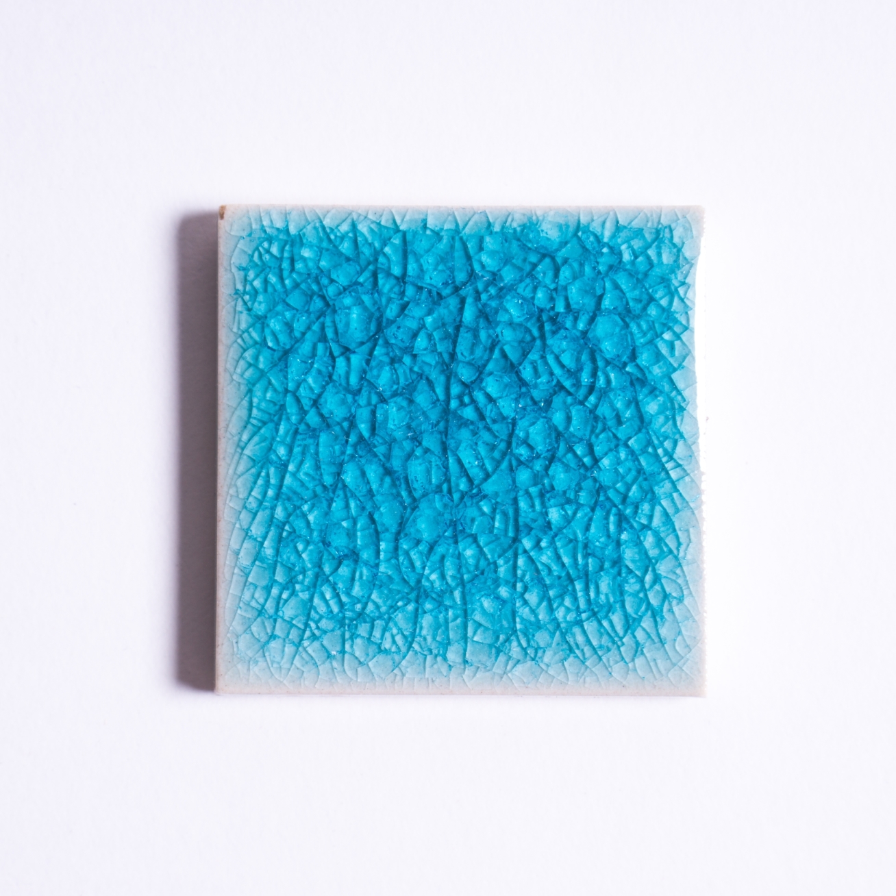 Fliese 'Craquele' blau, L 5 cm, B 5 cm